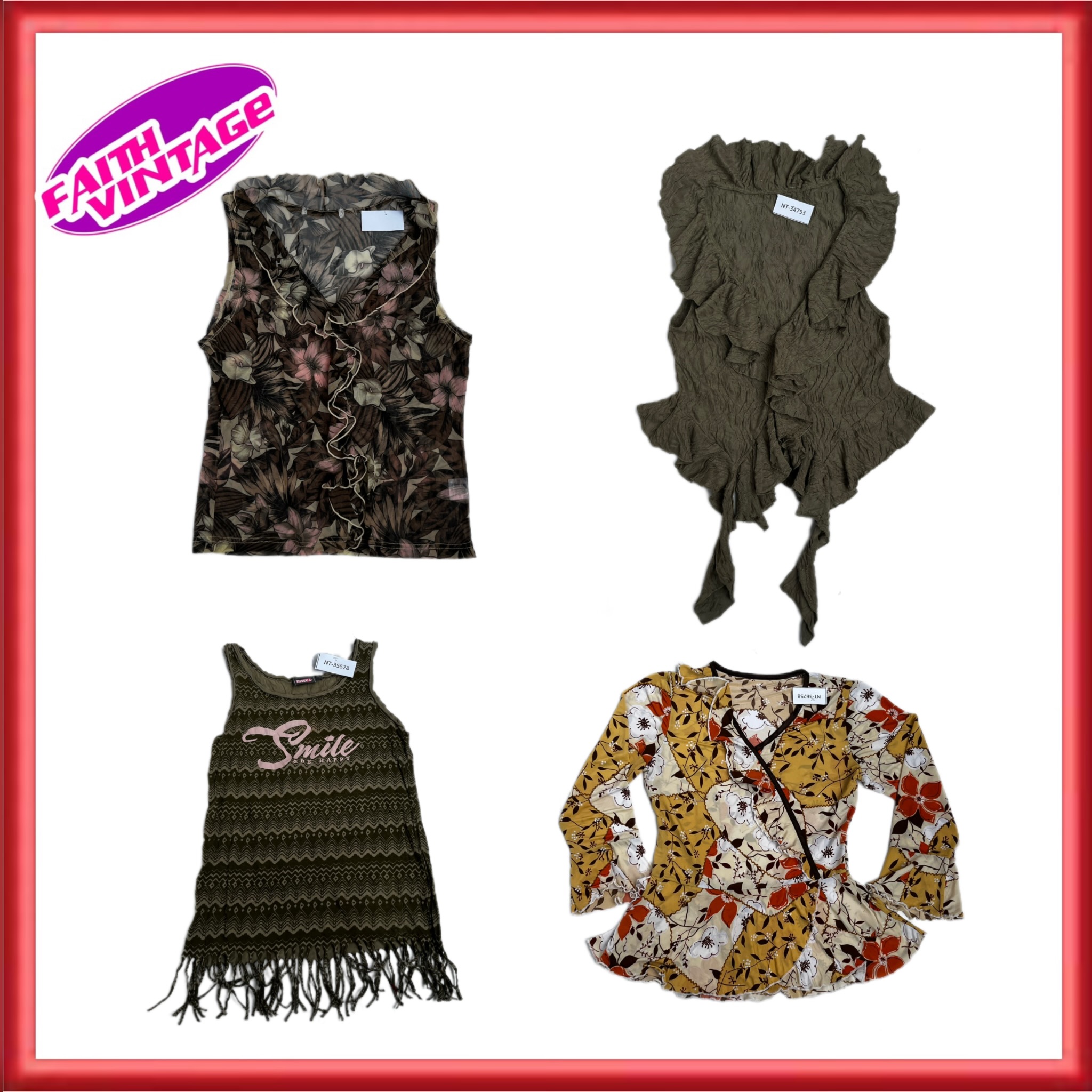 Floral Fusion Rack Tops Skirt & Dresses bundle(FV-263)