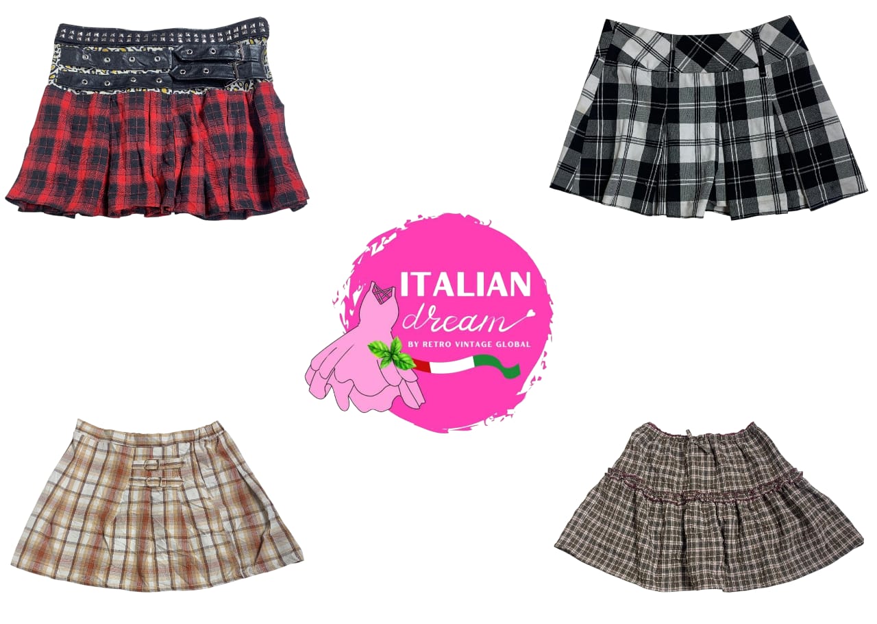 Gonne Sportive in Stile Tartan Grunge Y2K