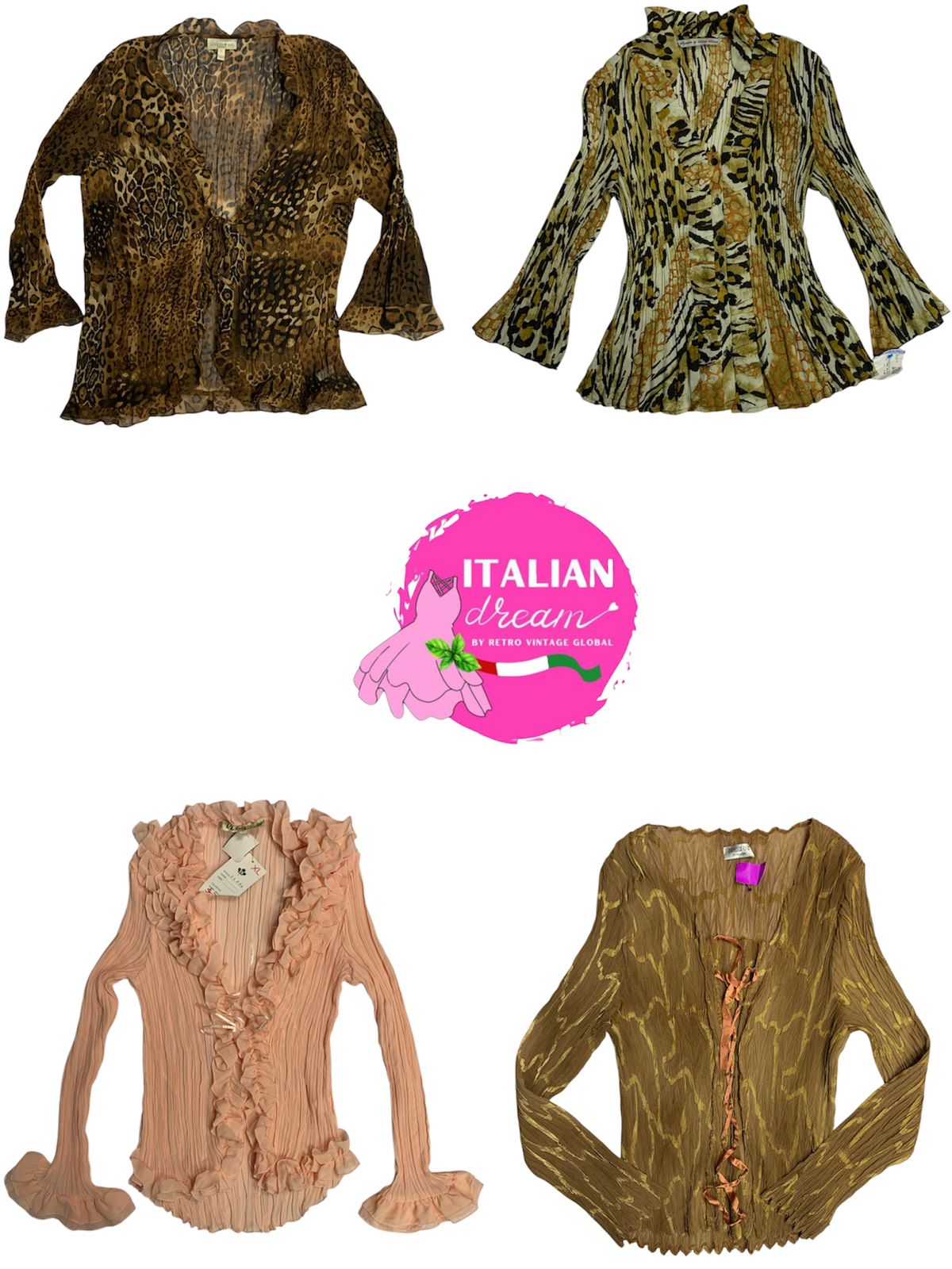 y2k unique style crinkle Tops