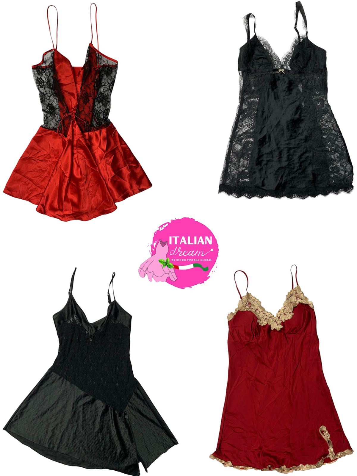 Y2Kレッド＆ブラックユニークナイティ