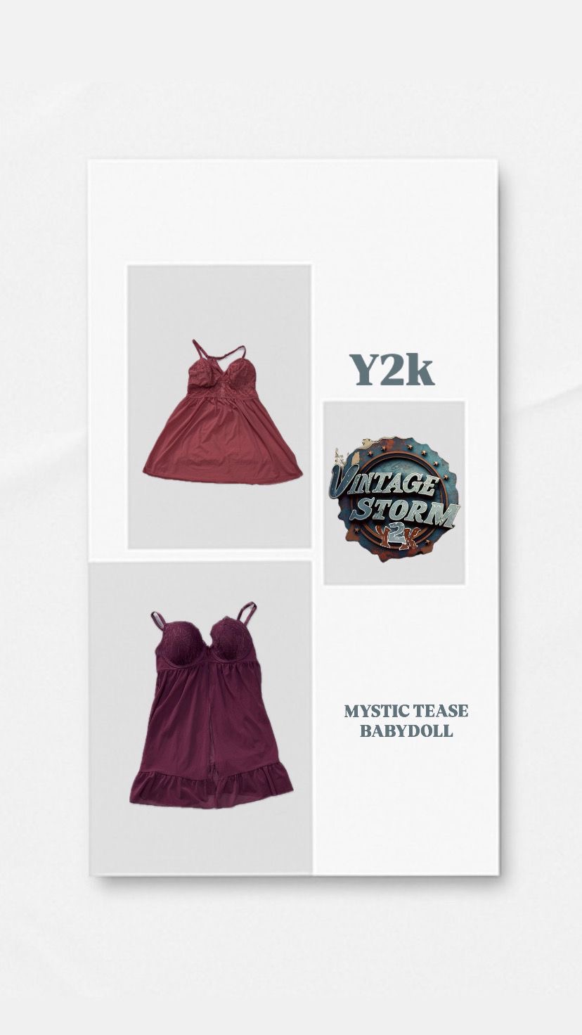 Y2K Mystic Tease Babydoll Tops