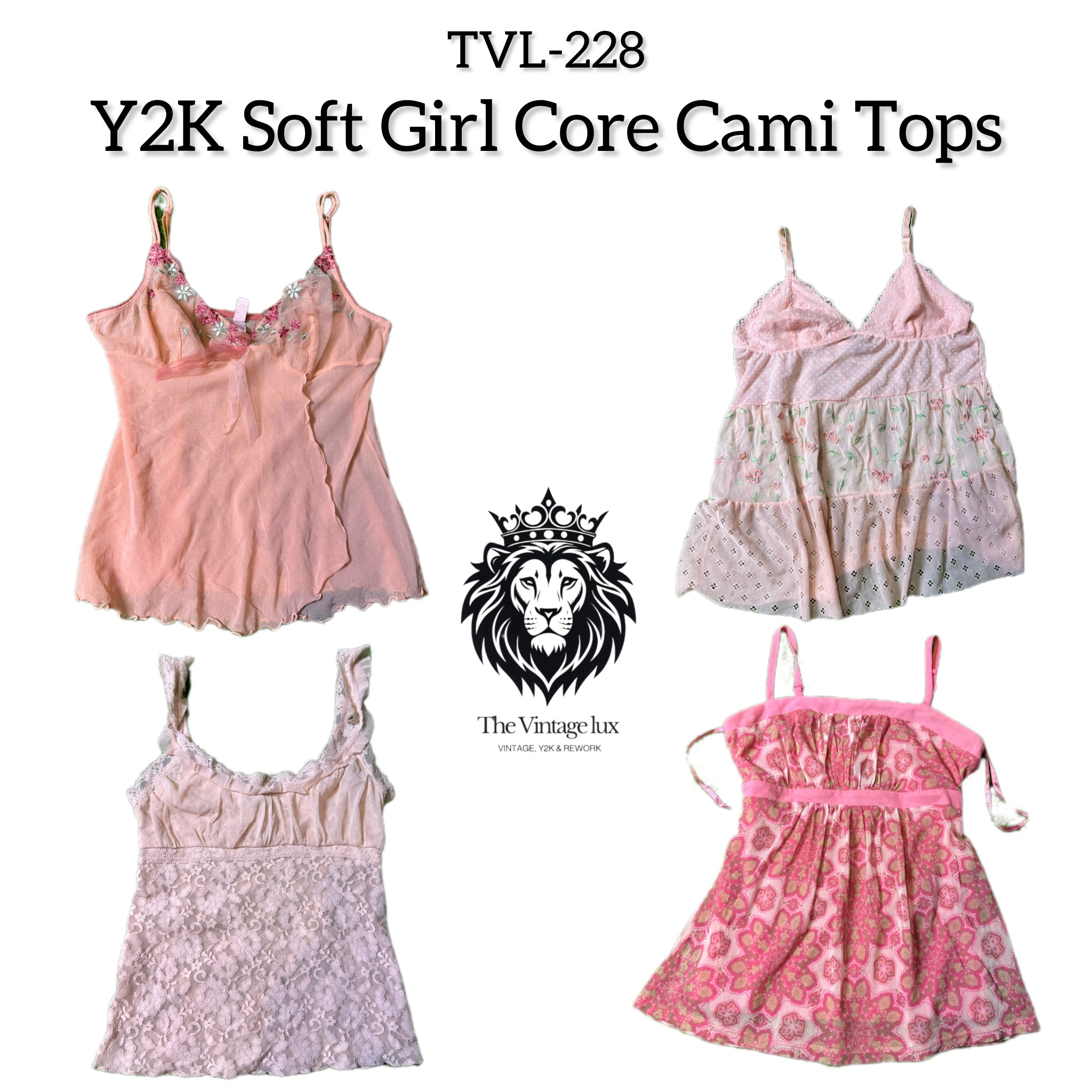 Y2K Soft Girl Core Cami Tops (TVL-228)