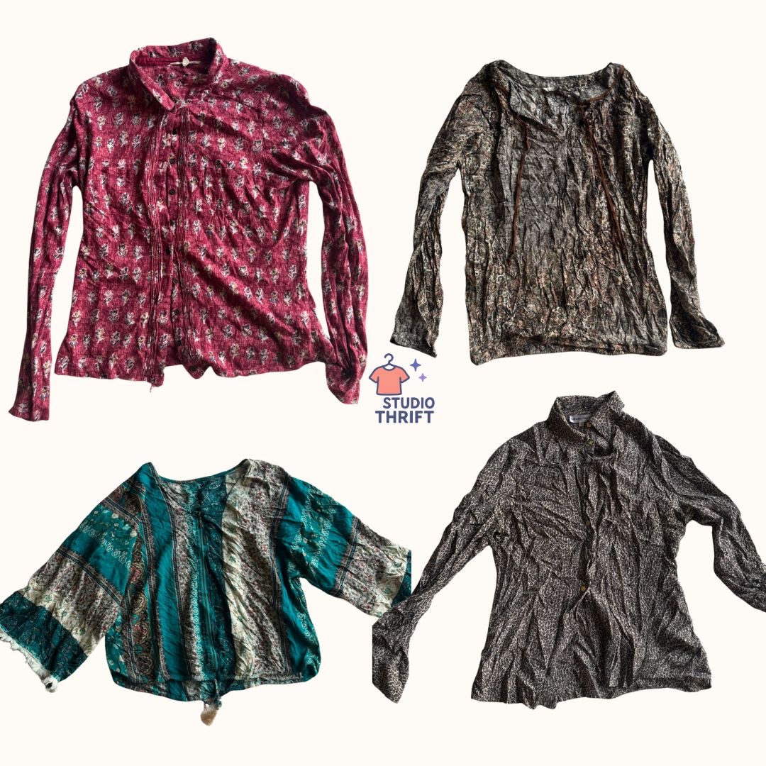 Y2Kメタリックバンドル - シマー フローラル アブストラクト ミックス(FS-013)