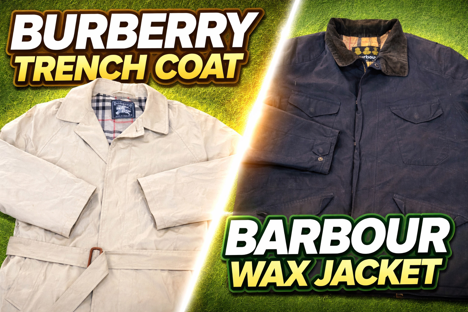 Burberry Trench Coat & Barbour Wax Jacket