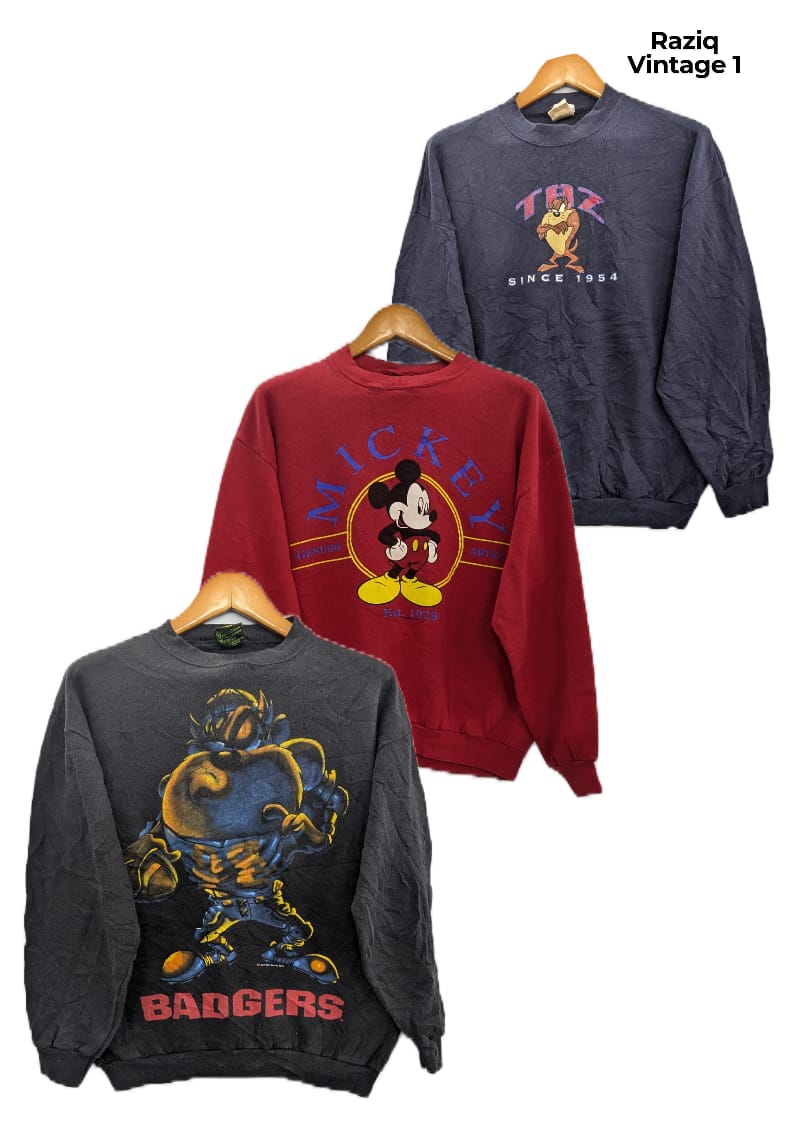 💥 RV1502 ヴィンテージ カートゥーン スウェットシャツ