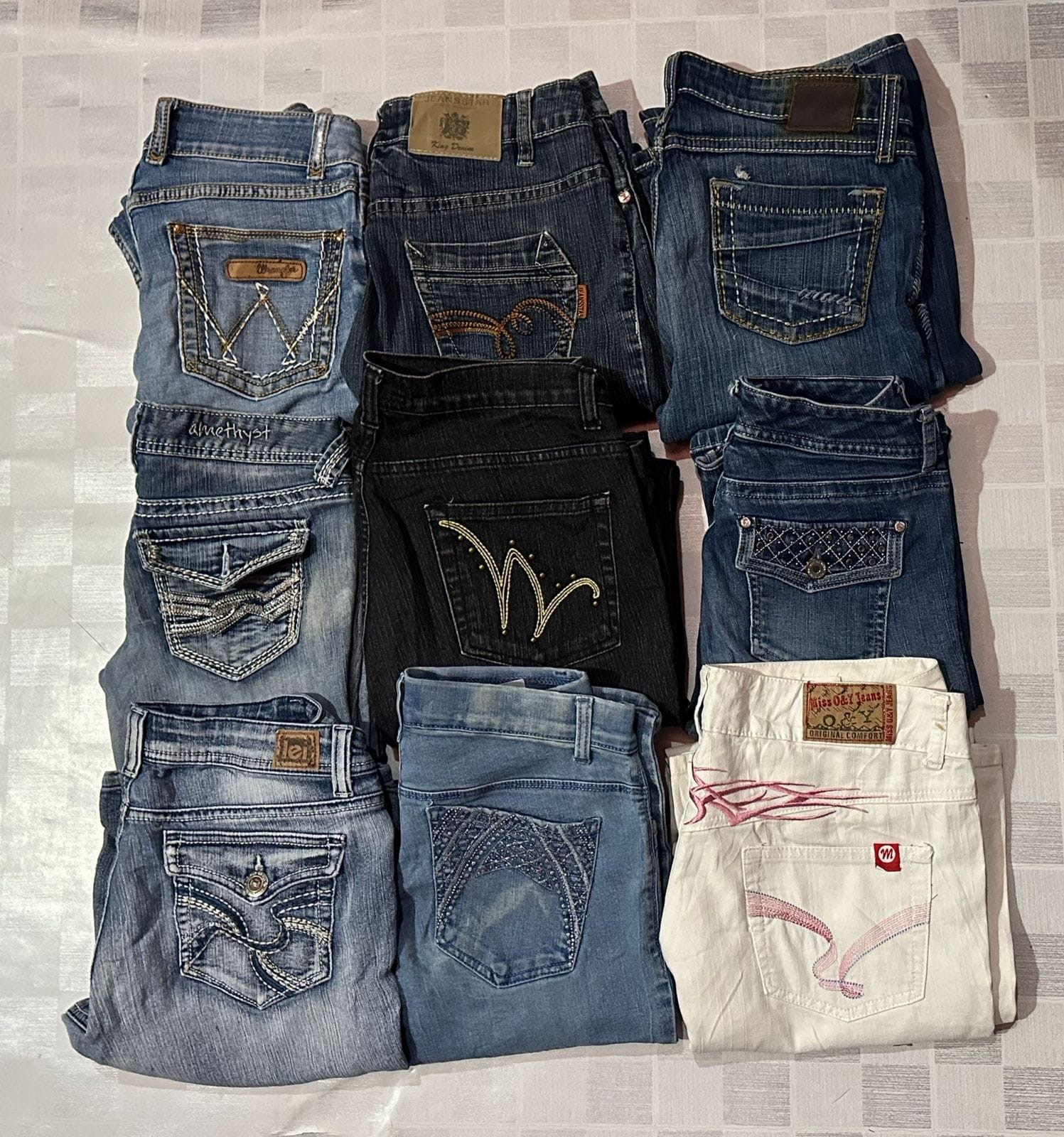 WRANGLER AND OTHER MIX BRANDS JEANS (ID 1407)