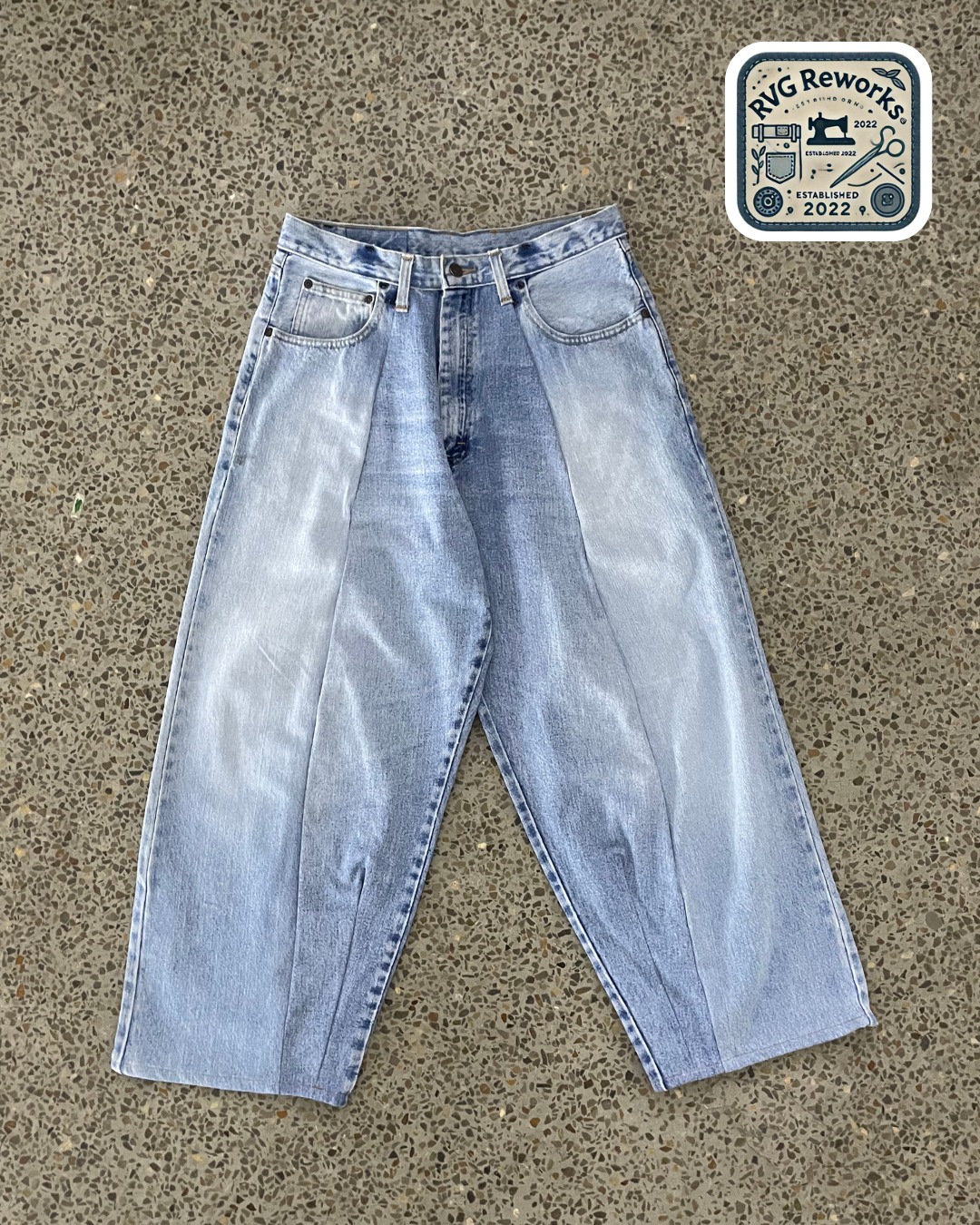 Upcycled Balloon Baggy Jeans