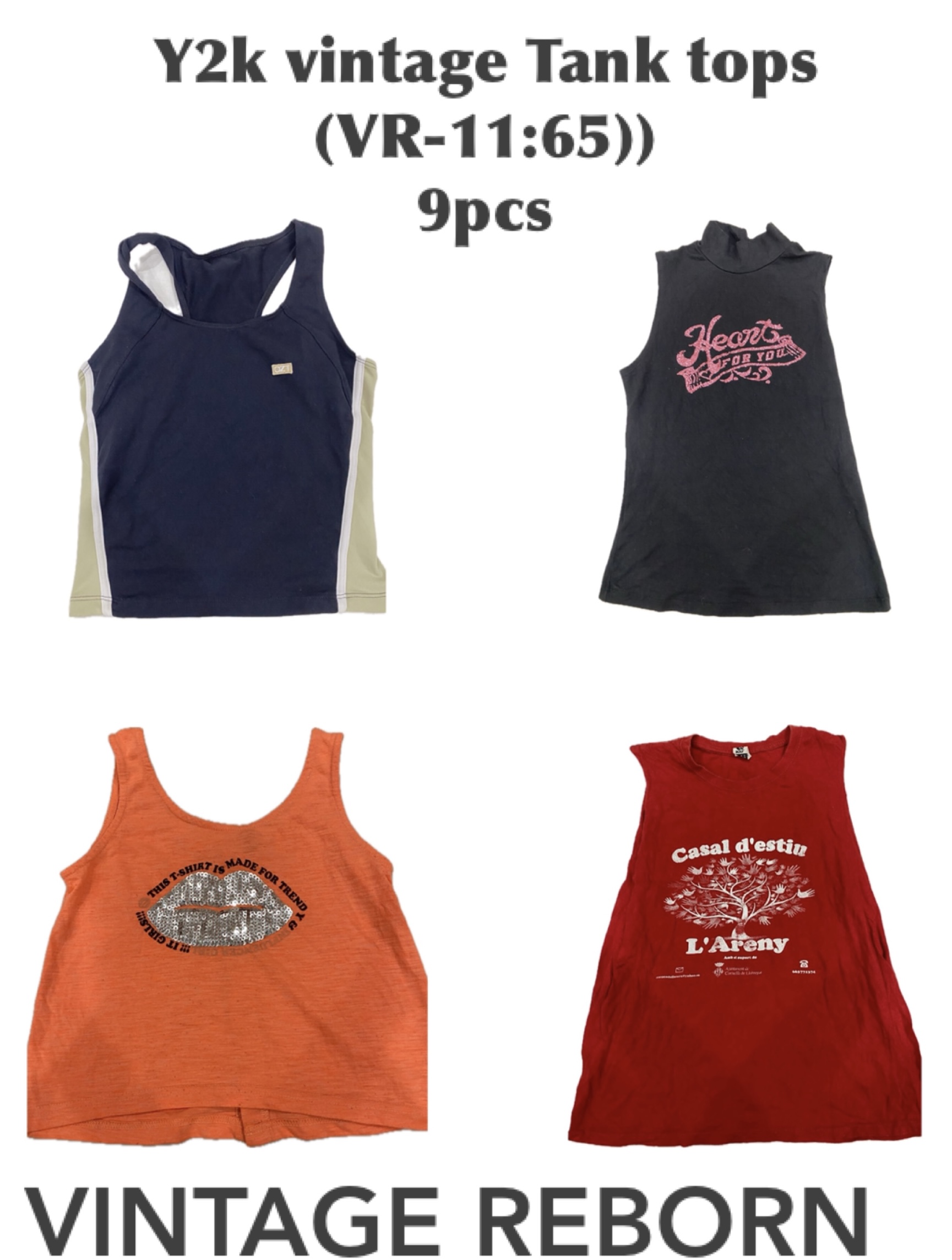 Y2K Retro Core: Vintage Tank Top Bundle (VR-11:65)