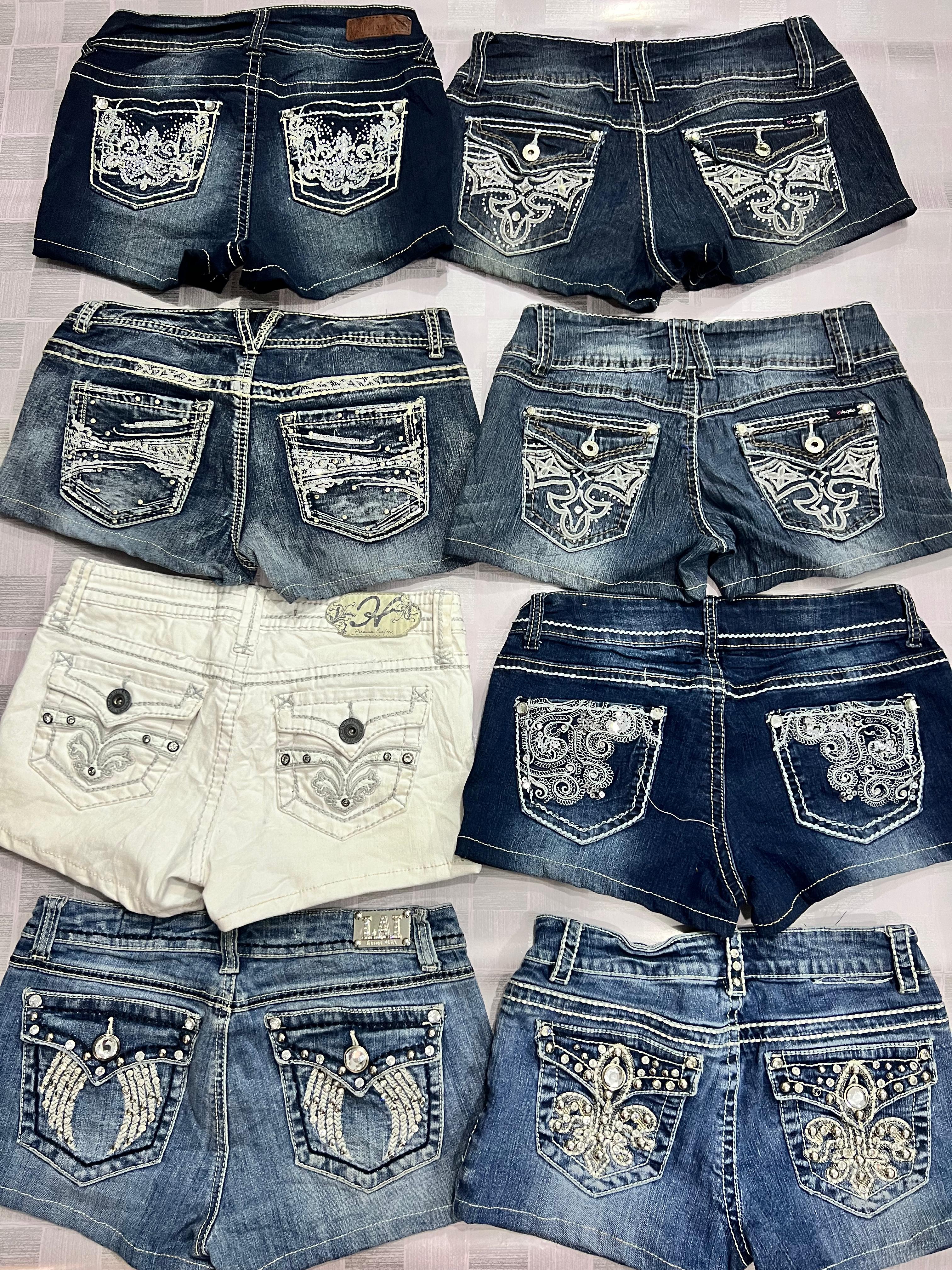 R323 Upcycled Ladies Embellished Hot Shorts