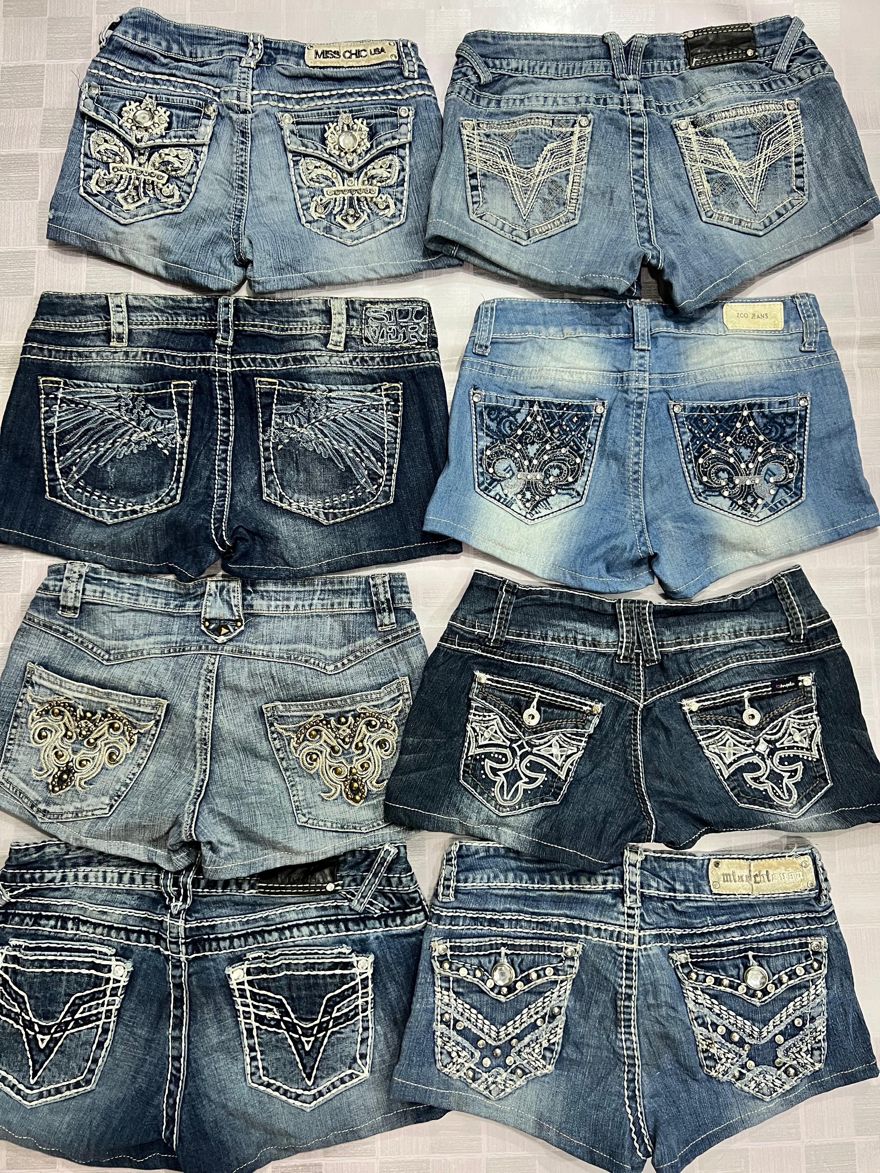 R325 Upcycled Ladies Embellished Sexy Hot Shorts
