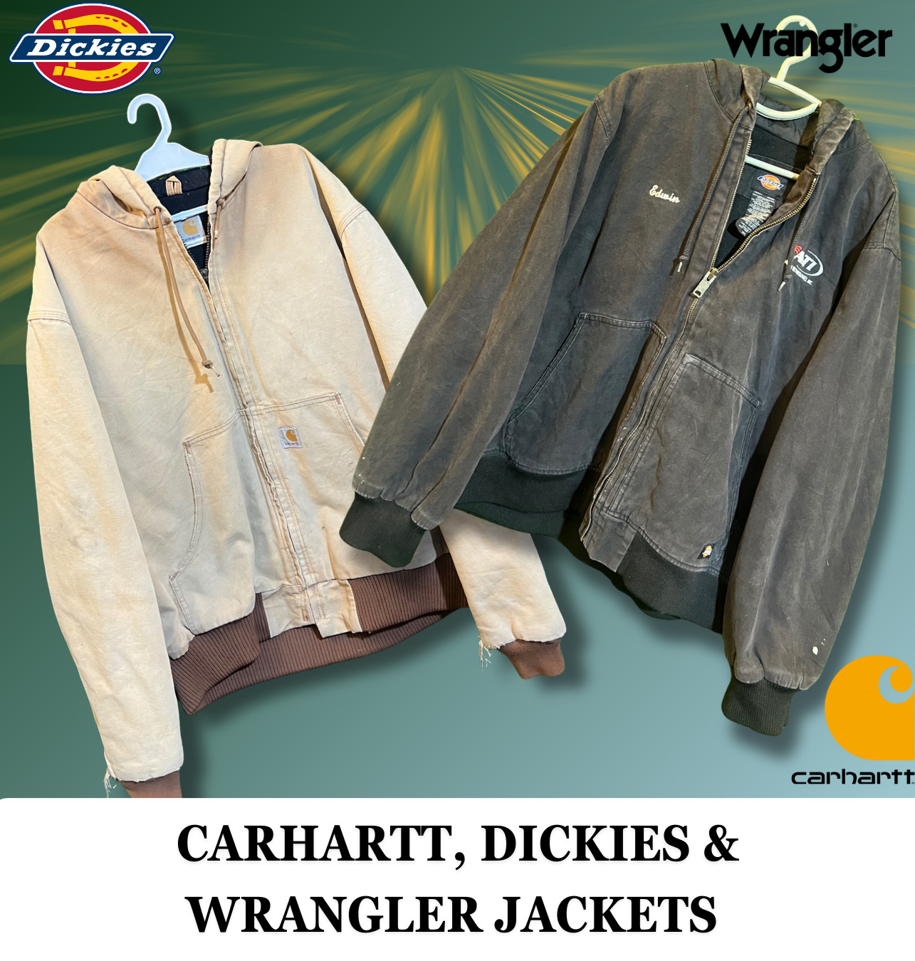 Carhartt, Dickies and Wrangler Jackets