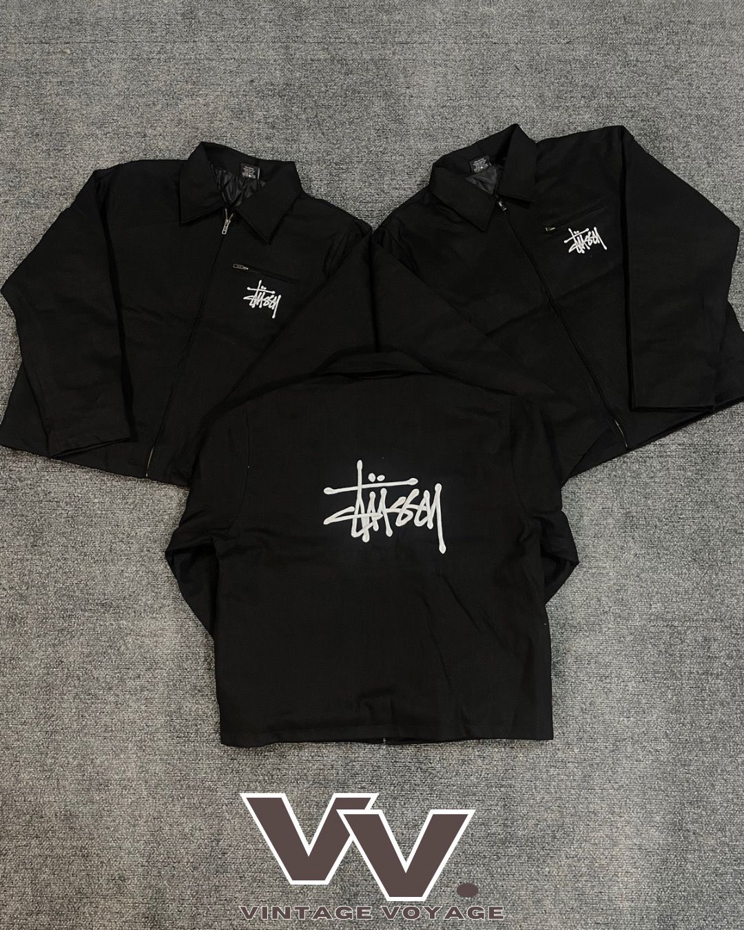Stussy ha riprogettato giacche nere Detroit #2612