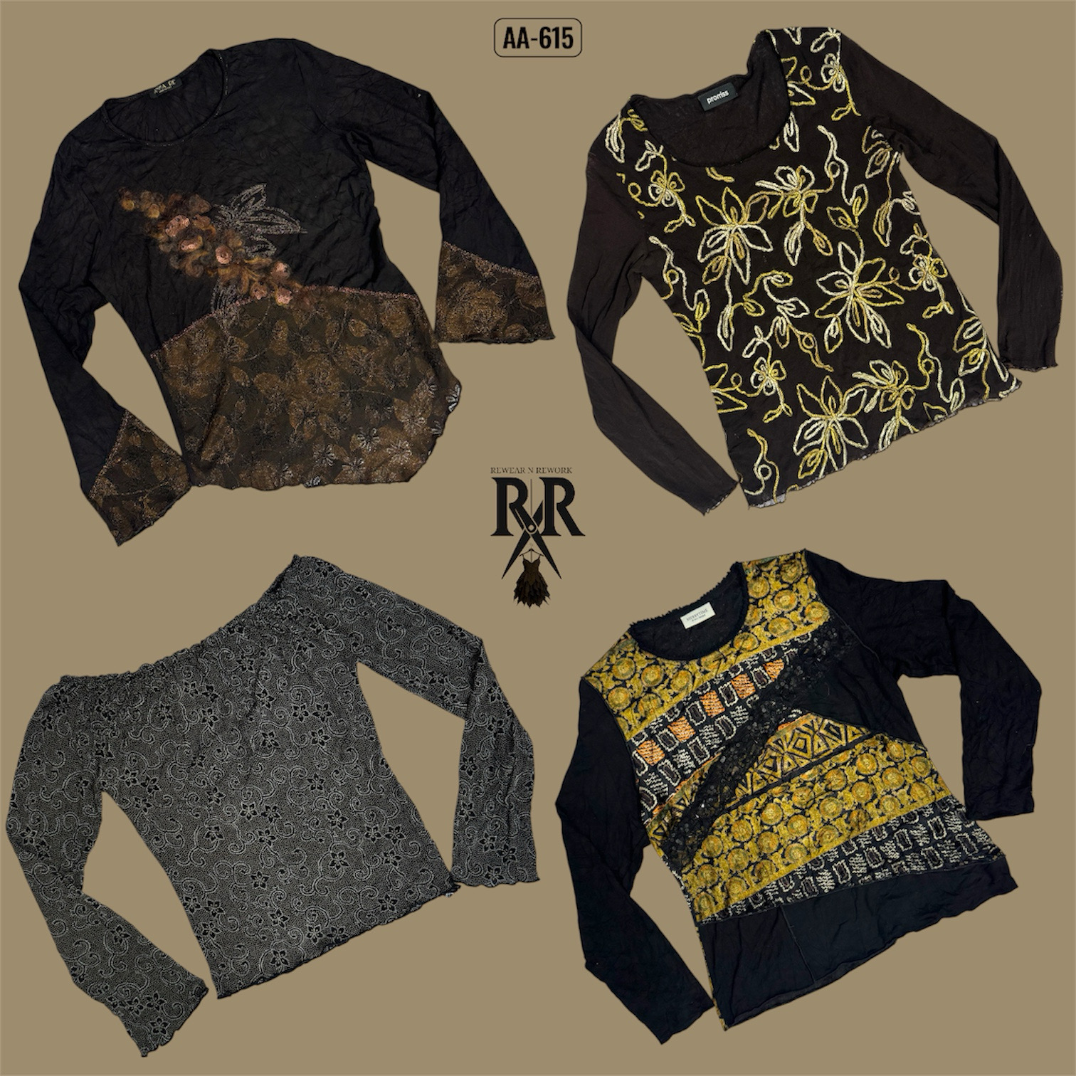 Y2K Earthy Grunge Full Sleeve Tops (AA-615)