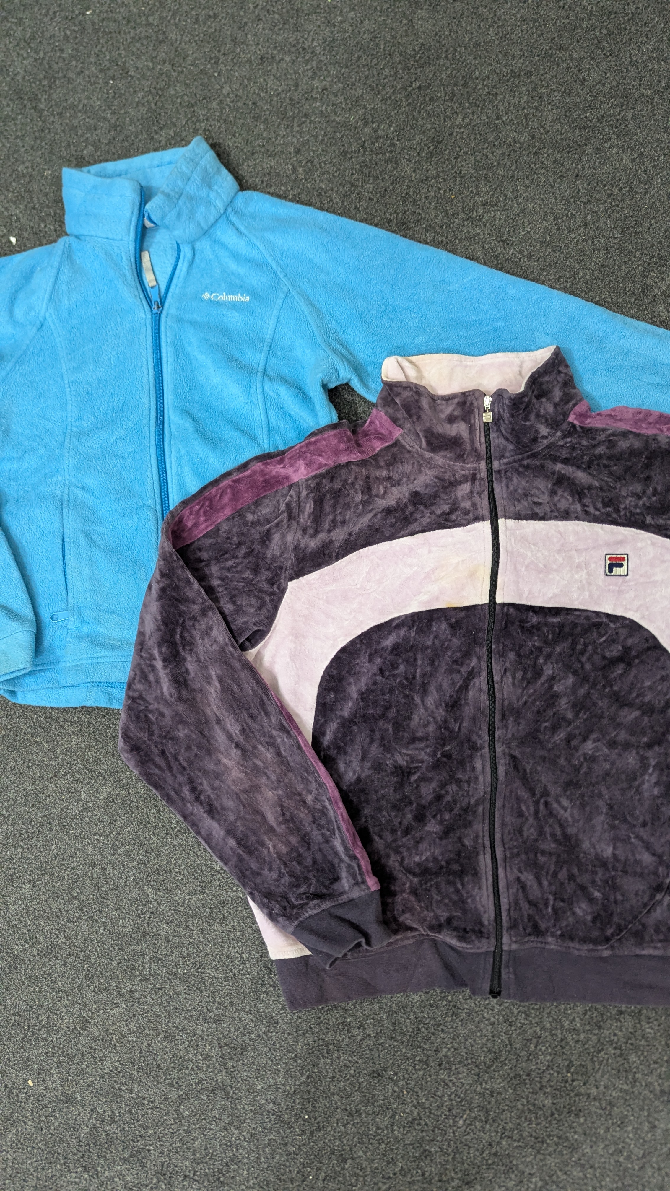 SD 314 -- 9 PCs Velours & Serviette Authentiques Tops à Fermeture Éclair pour Femmes