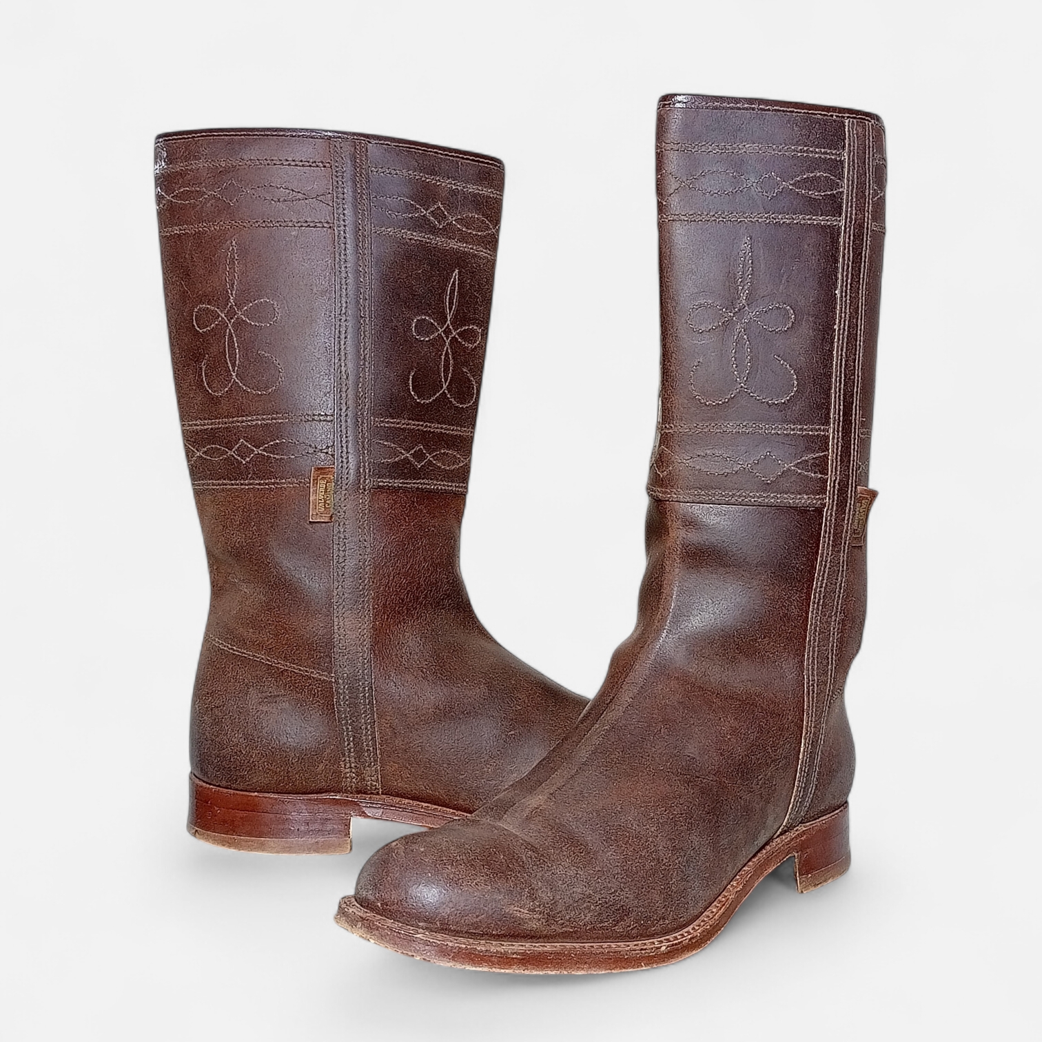 「SA#370 ヴィンテージ・カウガール・キャンパスブーツ • 特に乗馬のために」