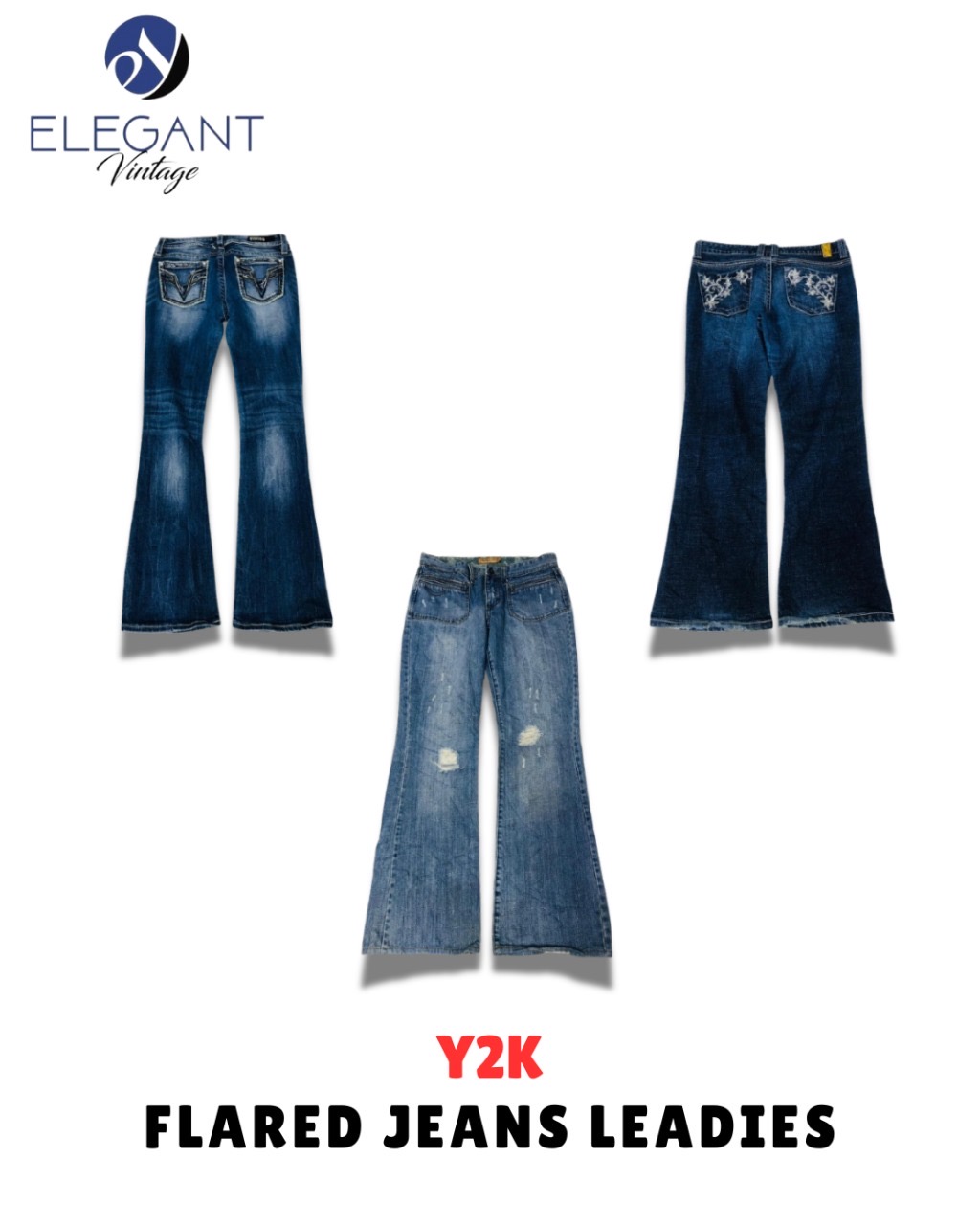 Y2Kフレアジーンズ レディース - EV1599