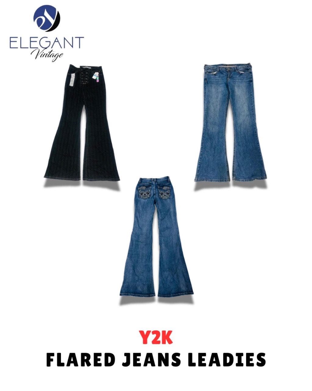 Y2Kフレアジーンズ レディース - EV1600