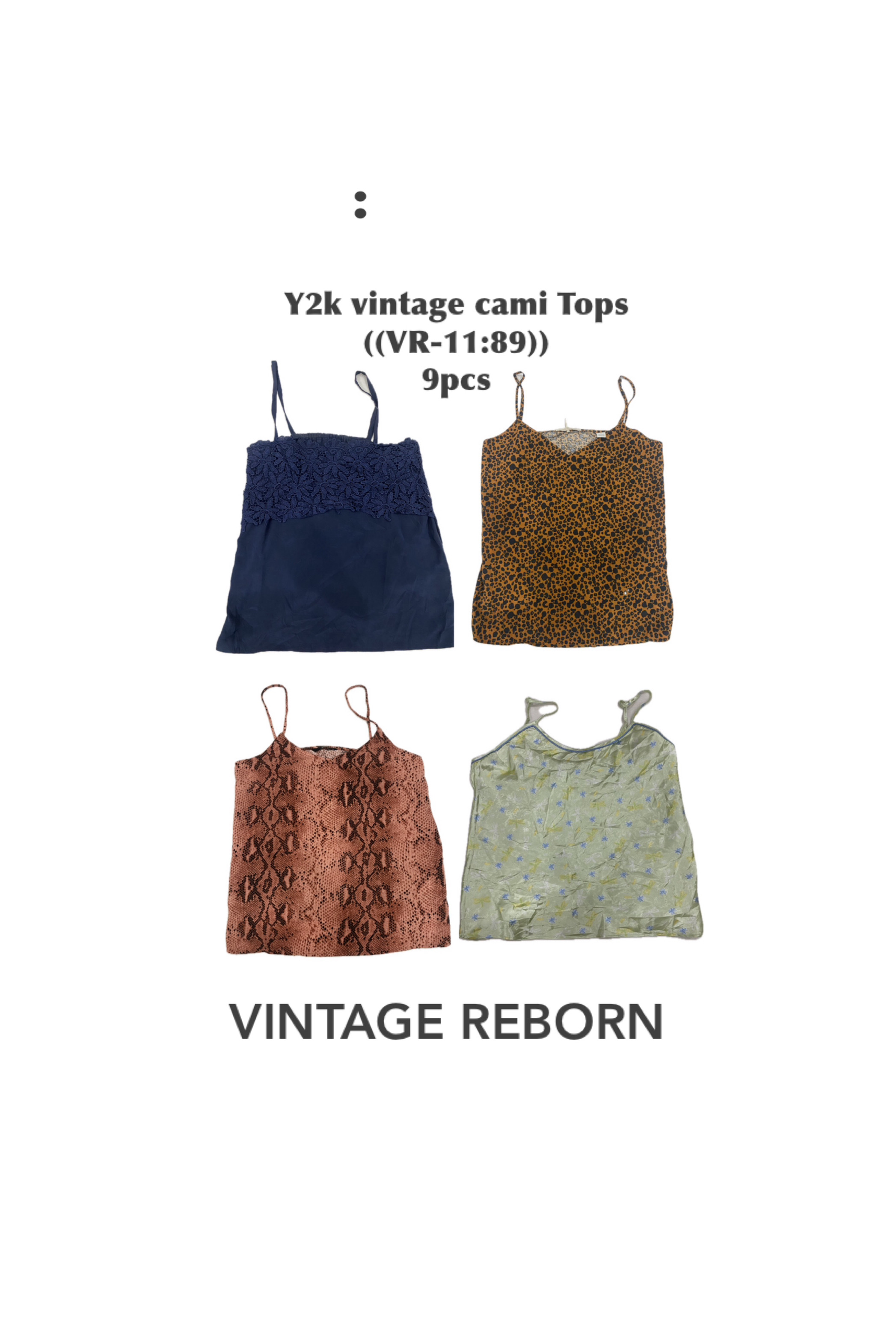 Y2k ヴィンテージ キャミトップス ((vr-11:89))