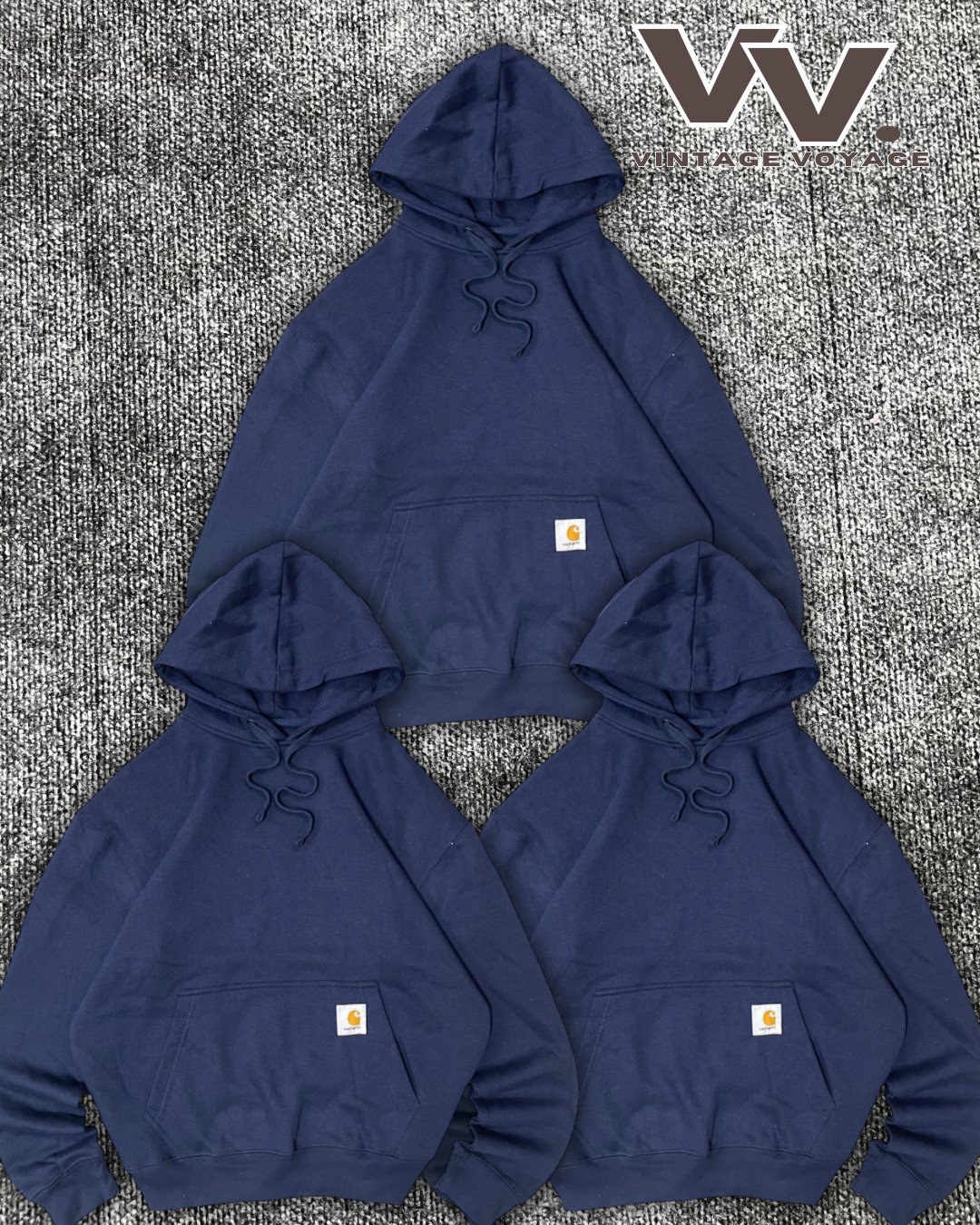 Carhartt 再構築スタイル ネイビープルオーバーフーディ #2712