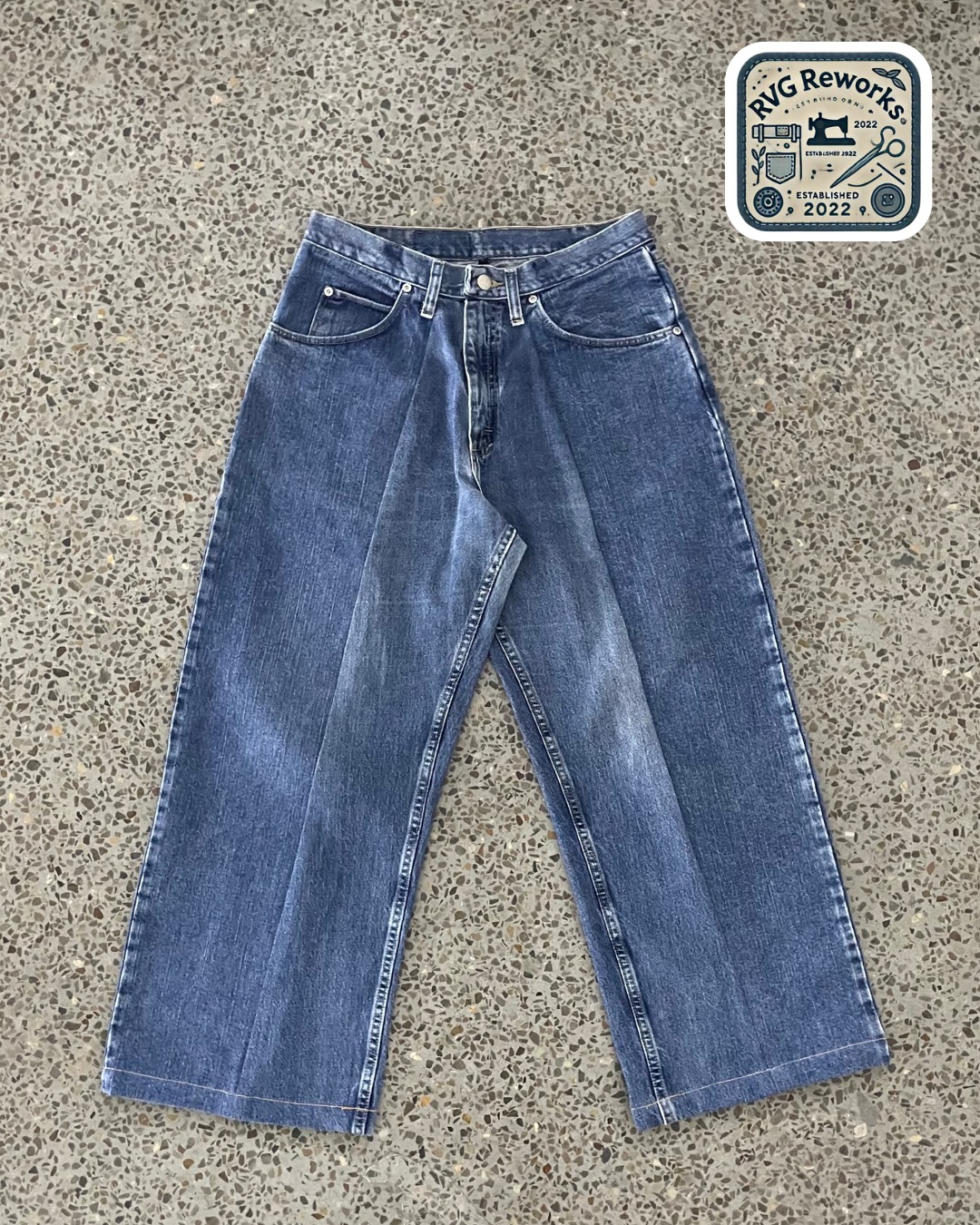 Upcycled Wide Leg Jeans