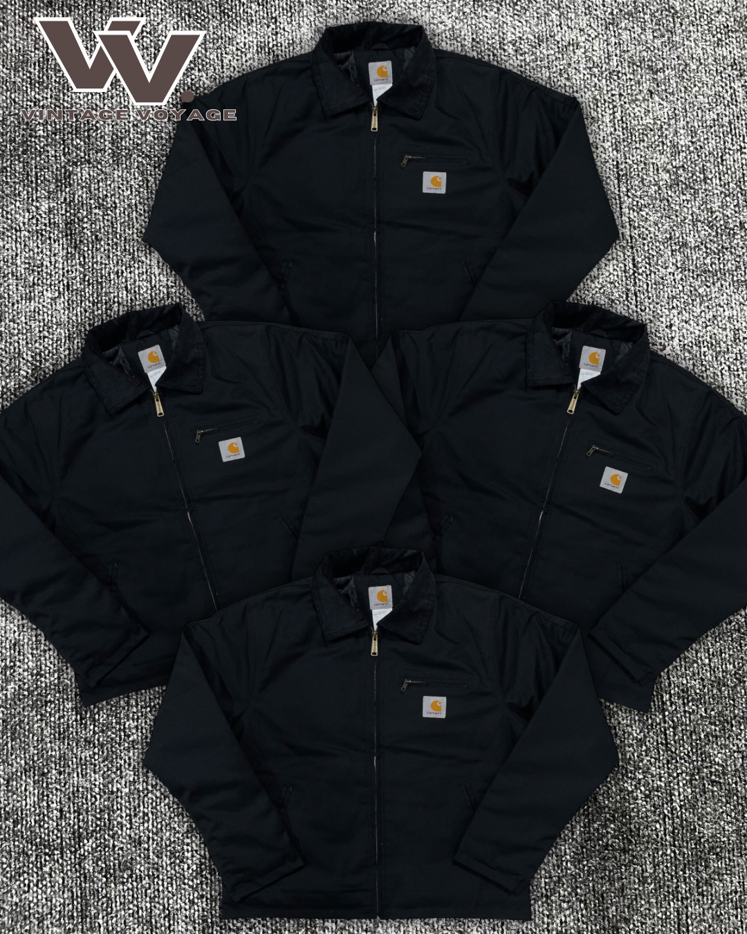 Jacketas Detroit pretas reestilizadas da Carhartt #2712