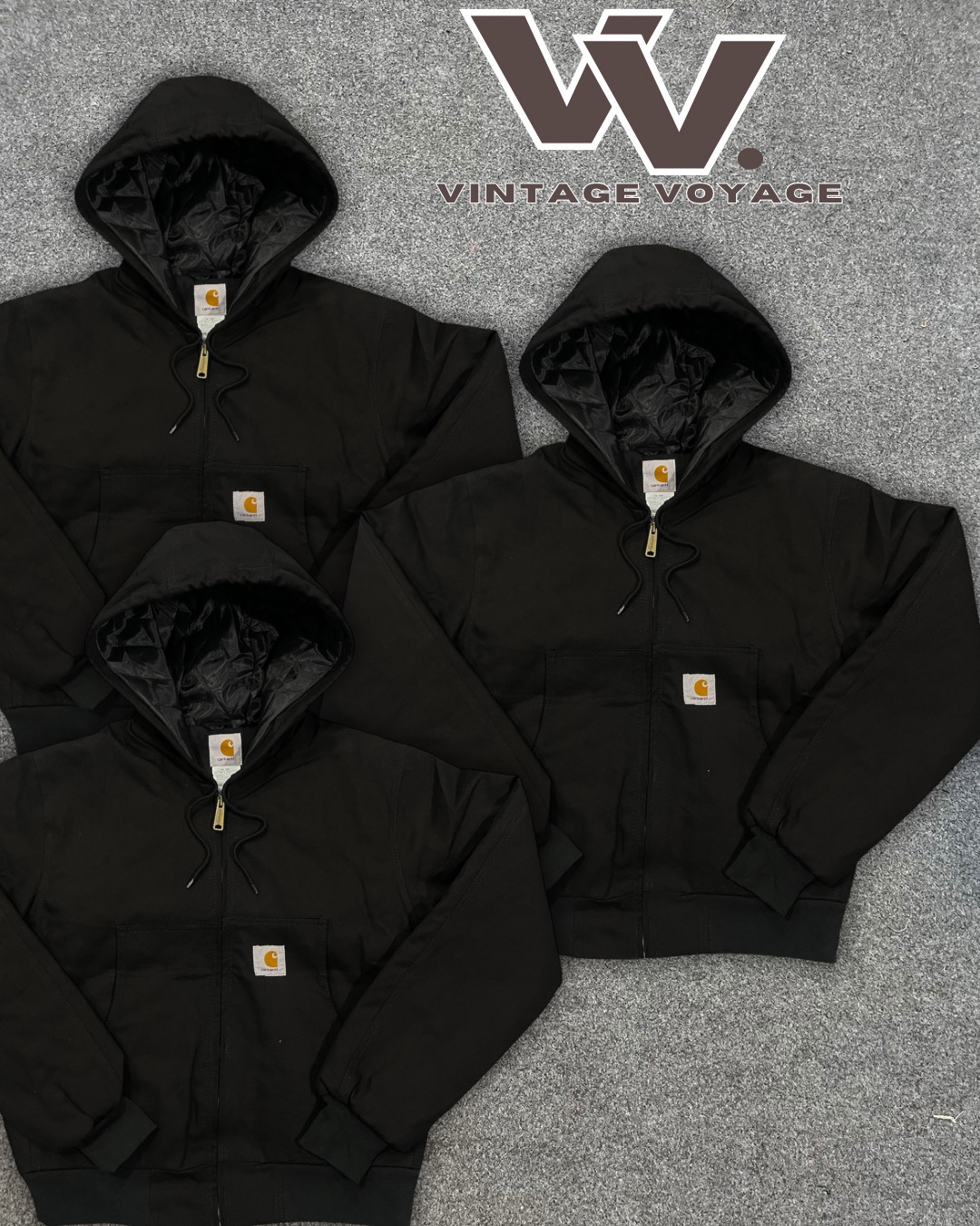 Jaquetas ativas pretas reestilizadas Carhartt #2712