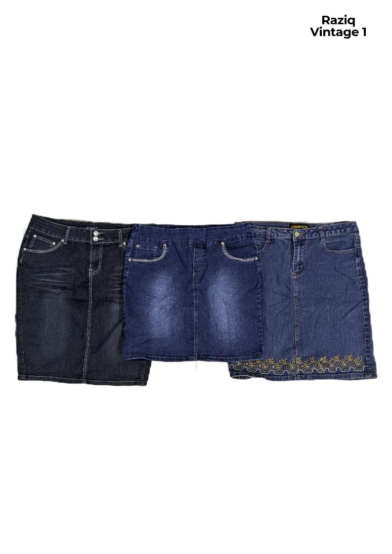 💥 RV1527 Denim Midi Skirts