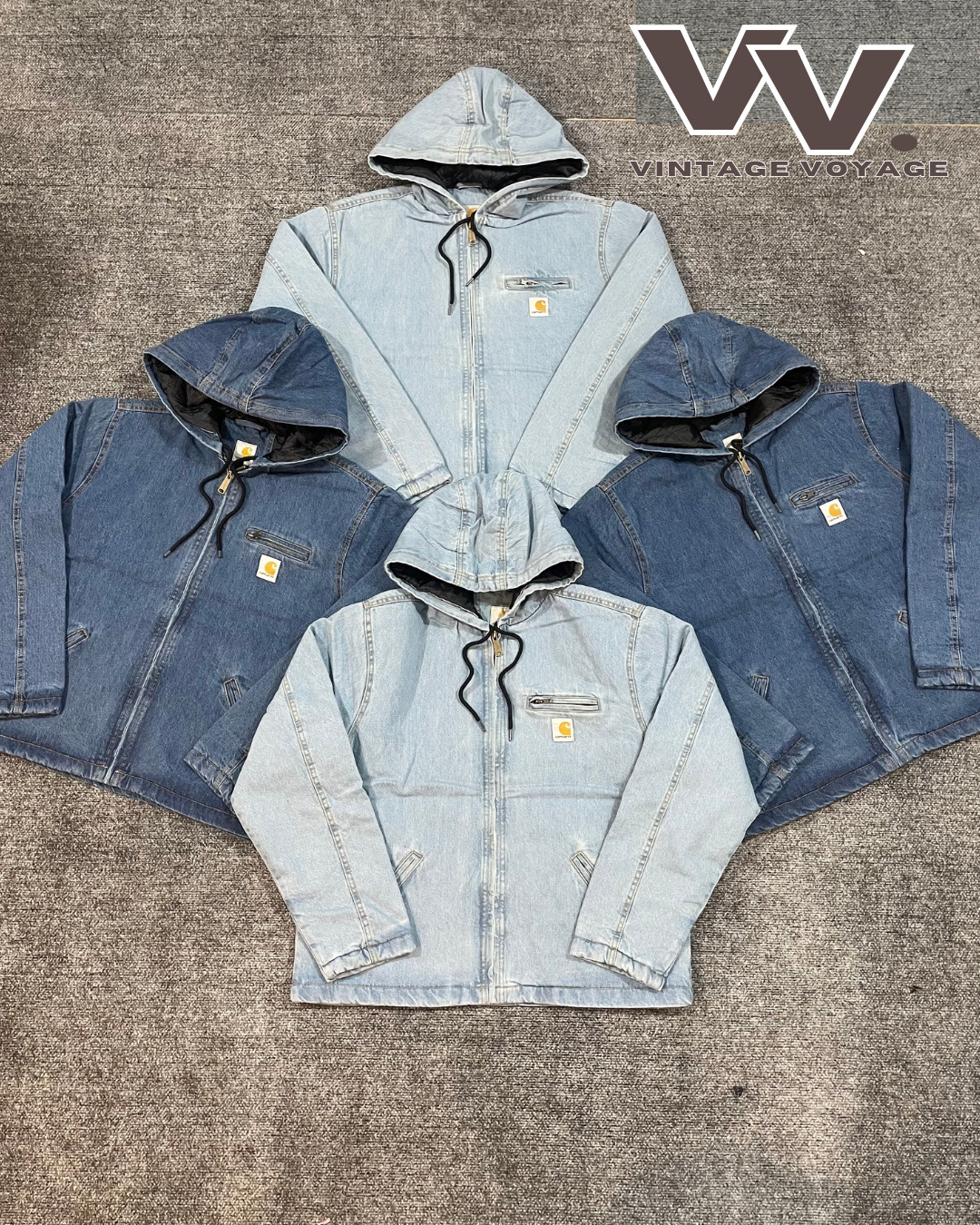 Jaquetas ativas de denim estilo refeito Carhartt Detroit #2712