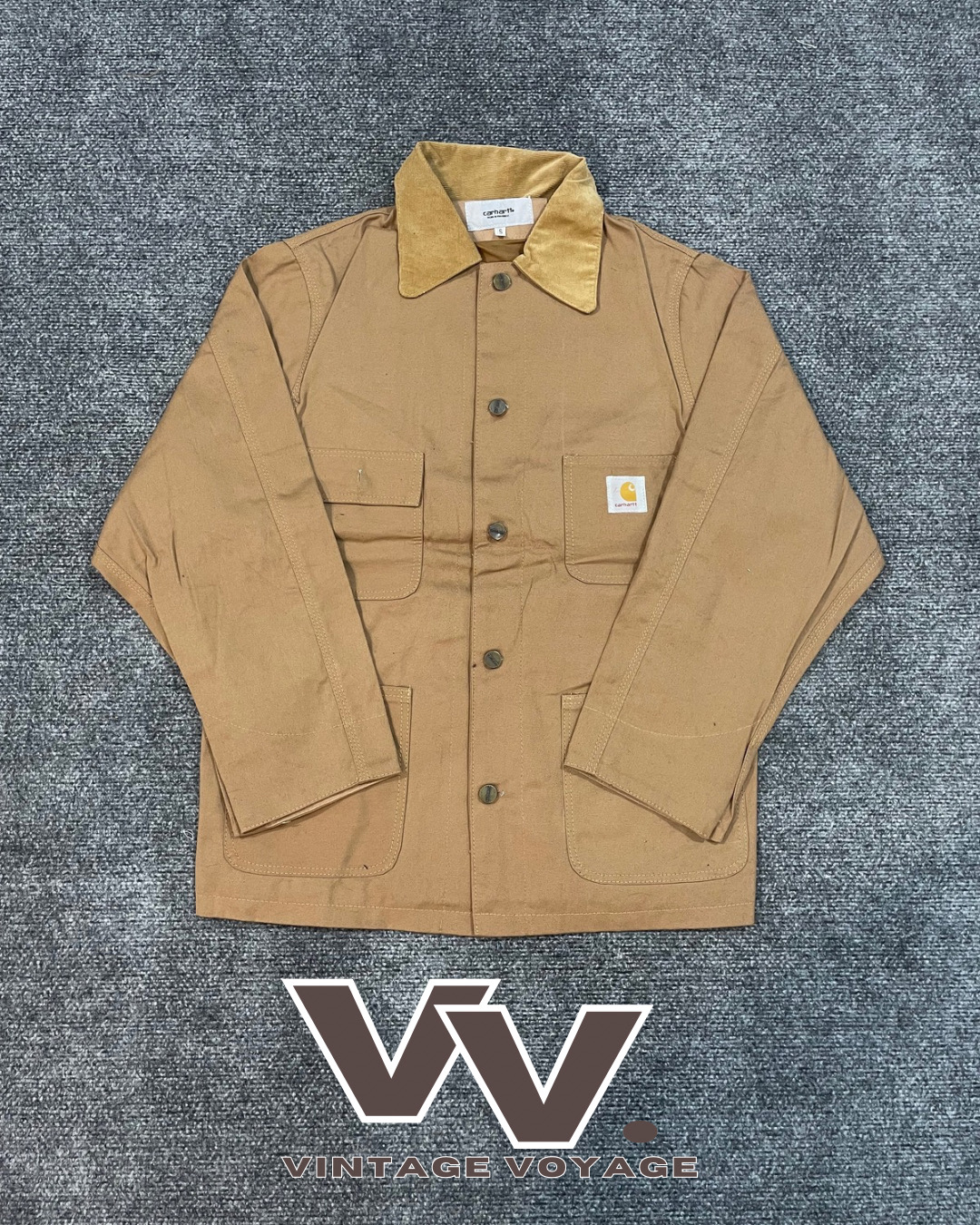 Carhartt reworked style tan shacket #2712