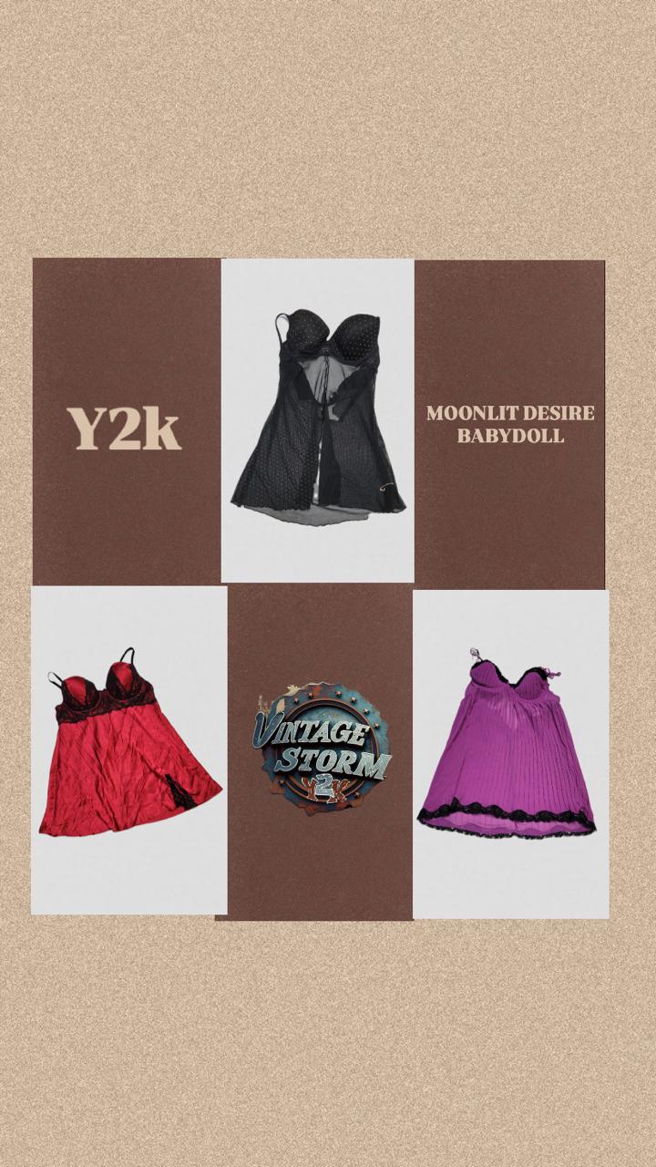 Tops Babydoll Y2K Moonlit Desire