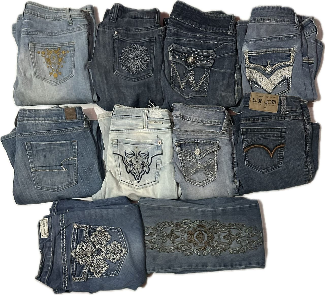 WRANGLER AND OTHER MIX BRANDS JEANS
