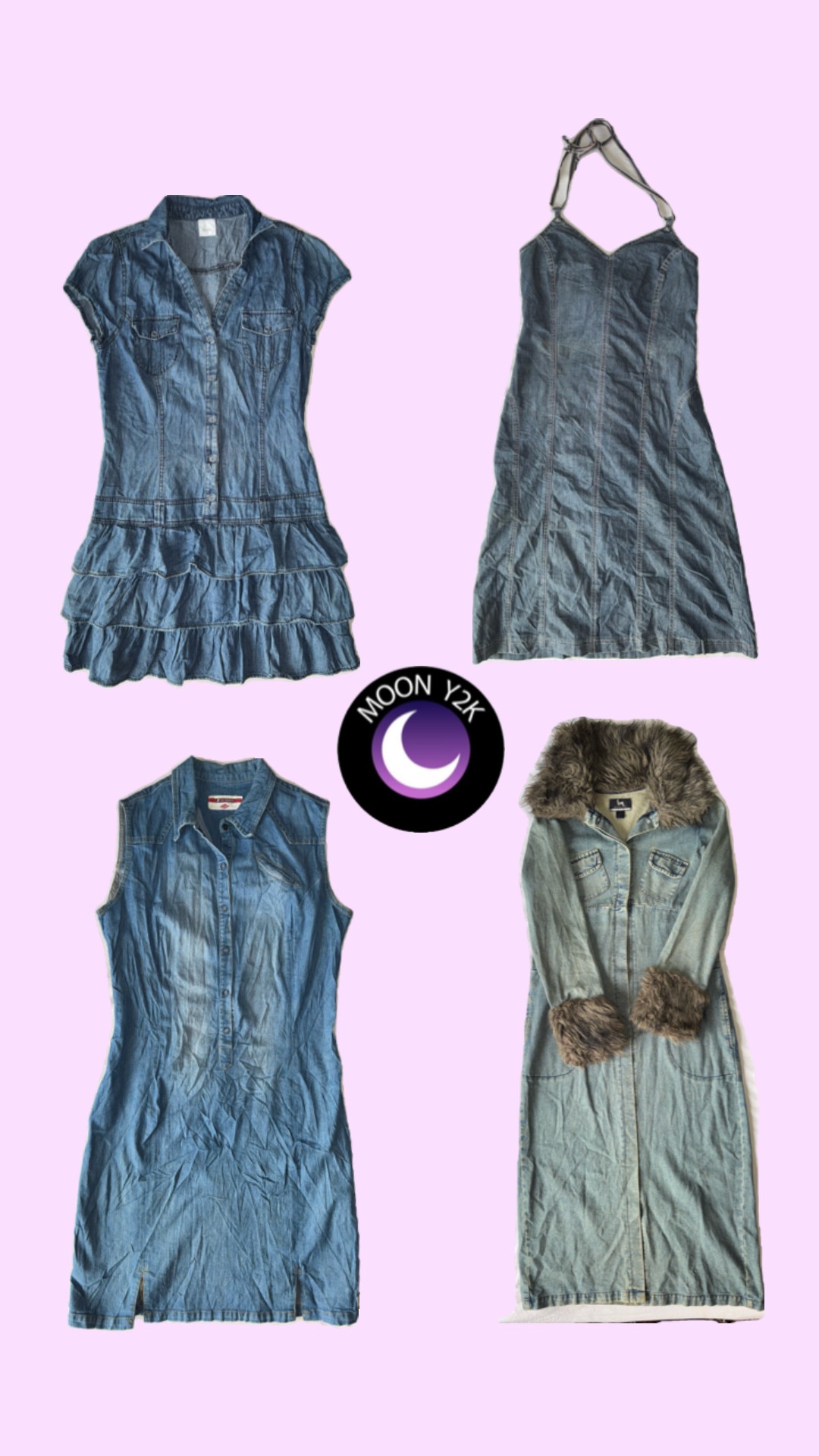 Y2K Denim Haulter Dresses mix (M-925)