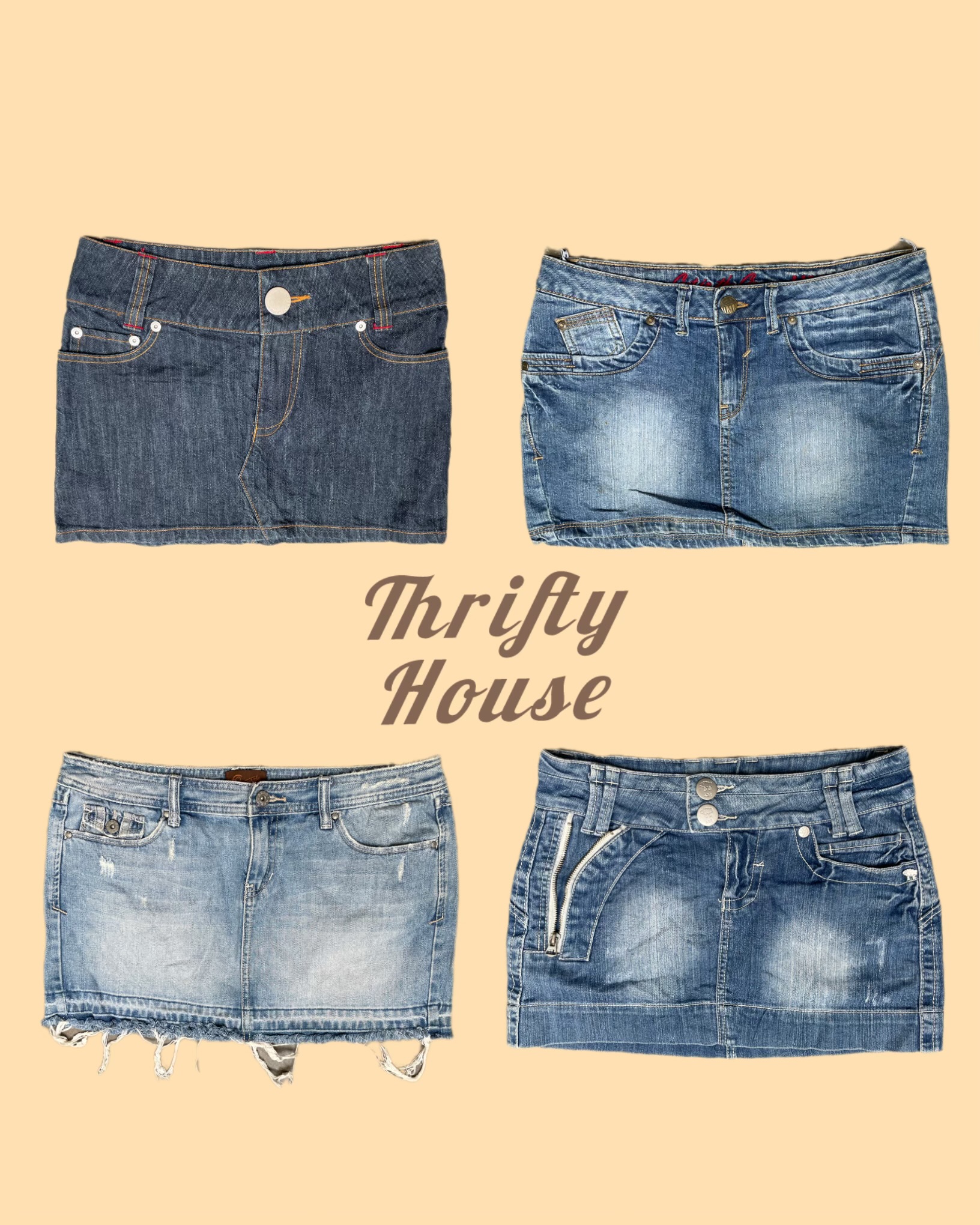 「クラシックブルーデニムミニスカート(TH/008)」