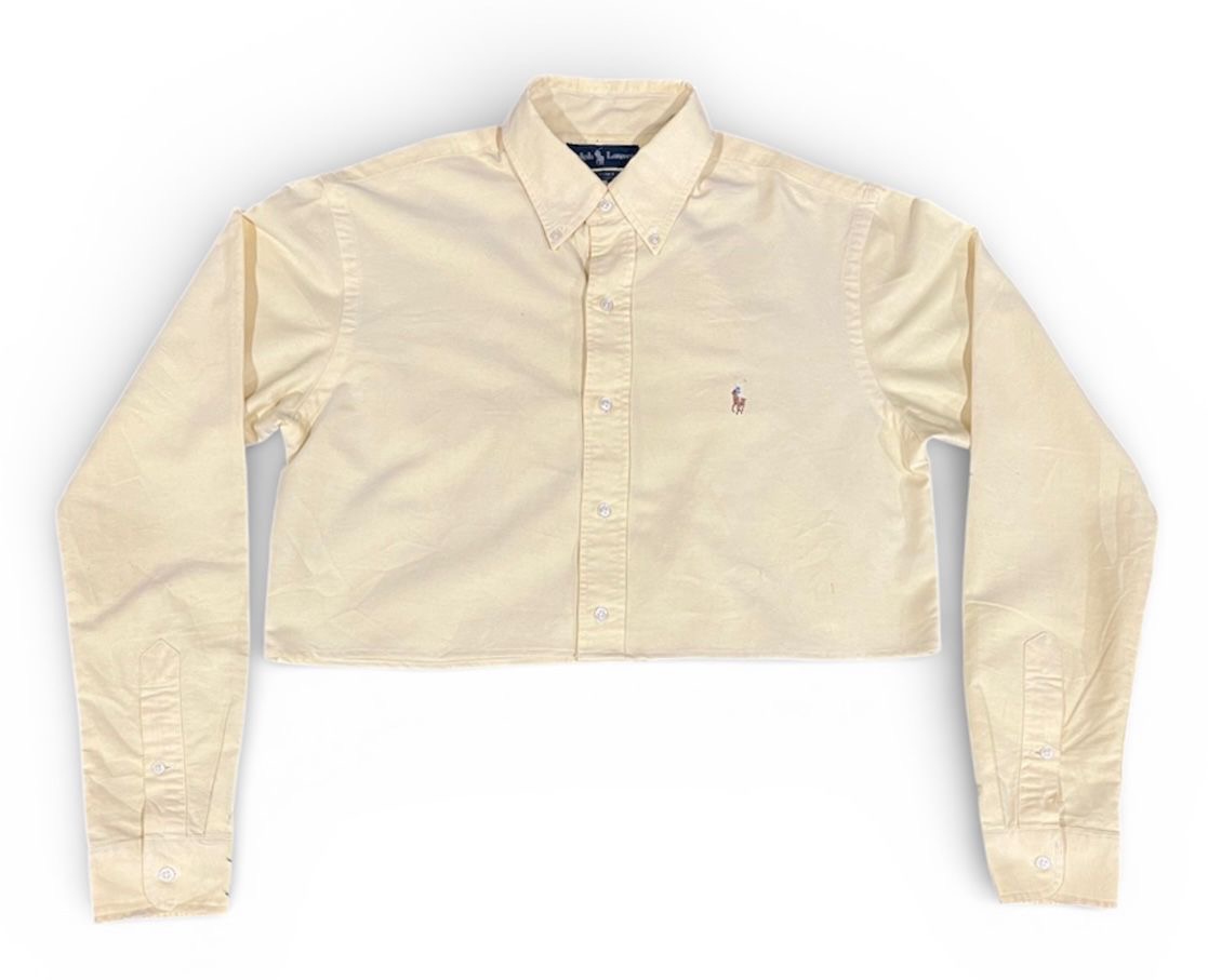 Fs-47 アップサイクルポロクロップトップシャツ