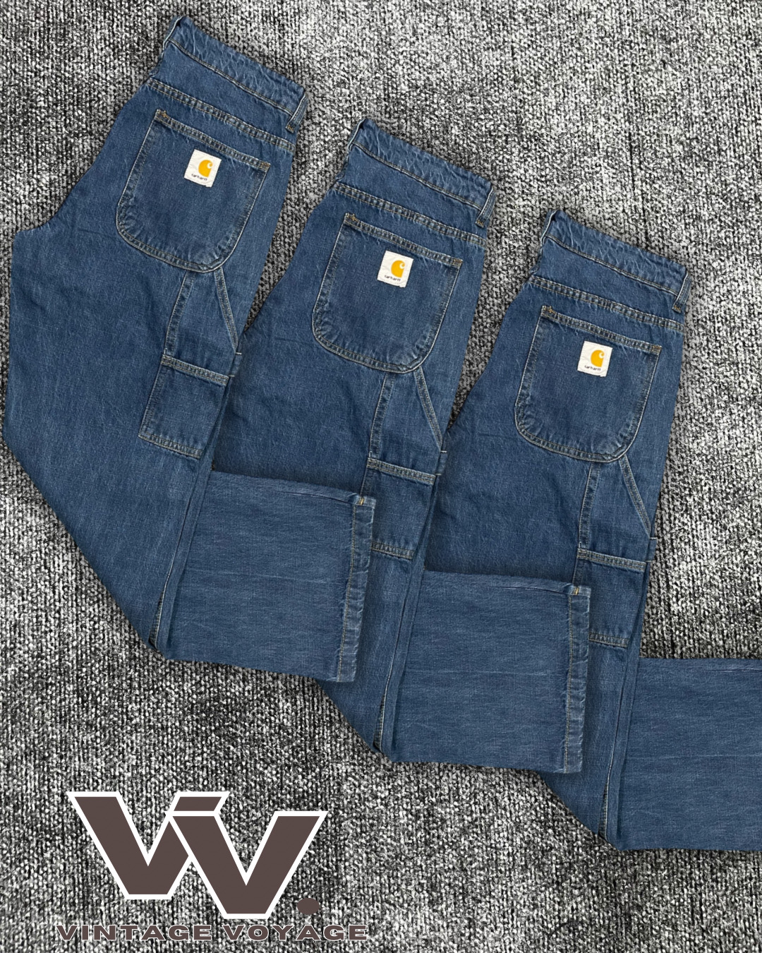 Carhartt reworked style dark denim pants #2912
