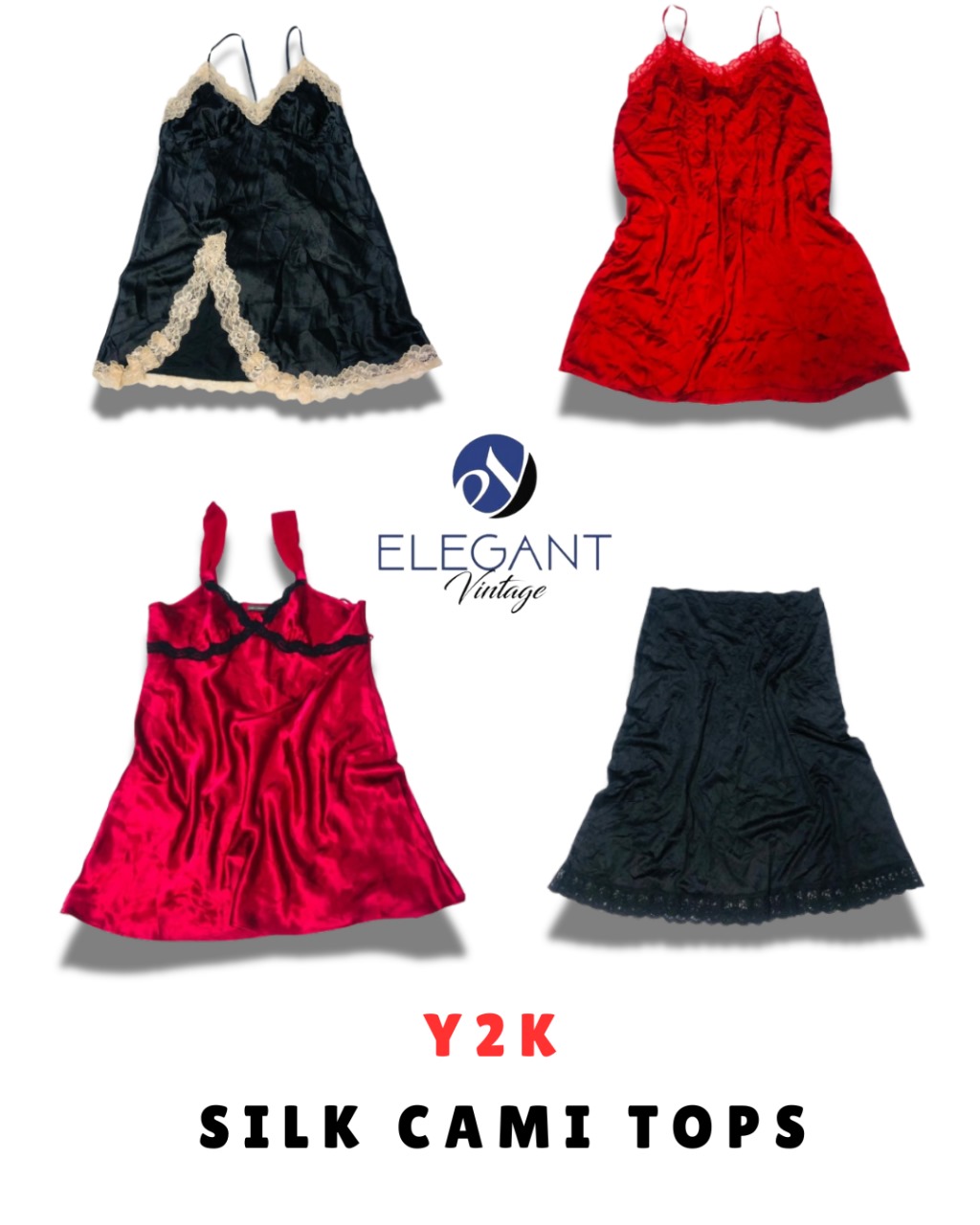 Y2K Silk Cami Tops - EV1626