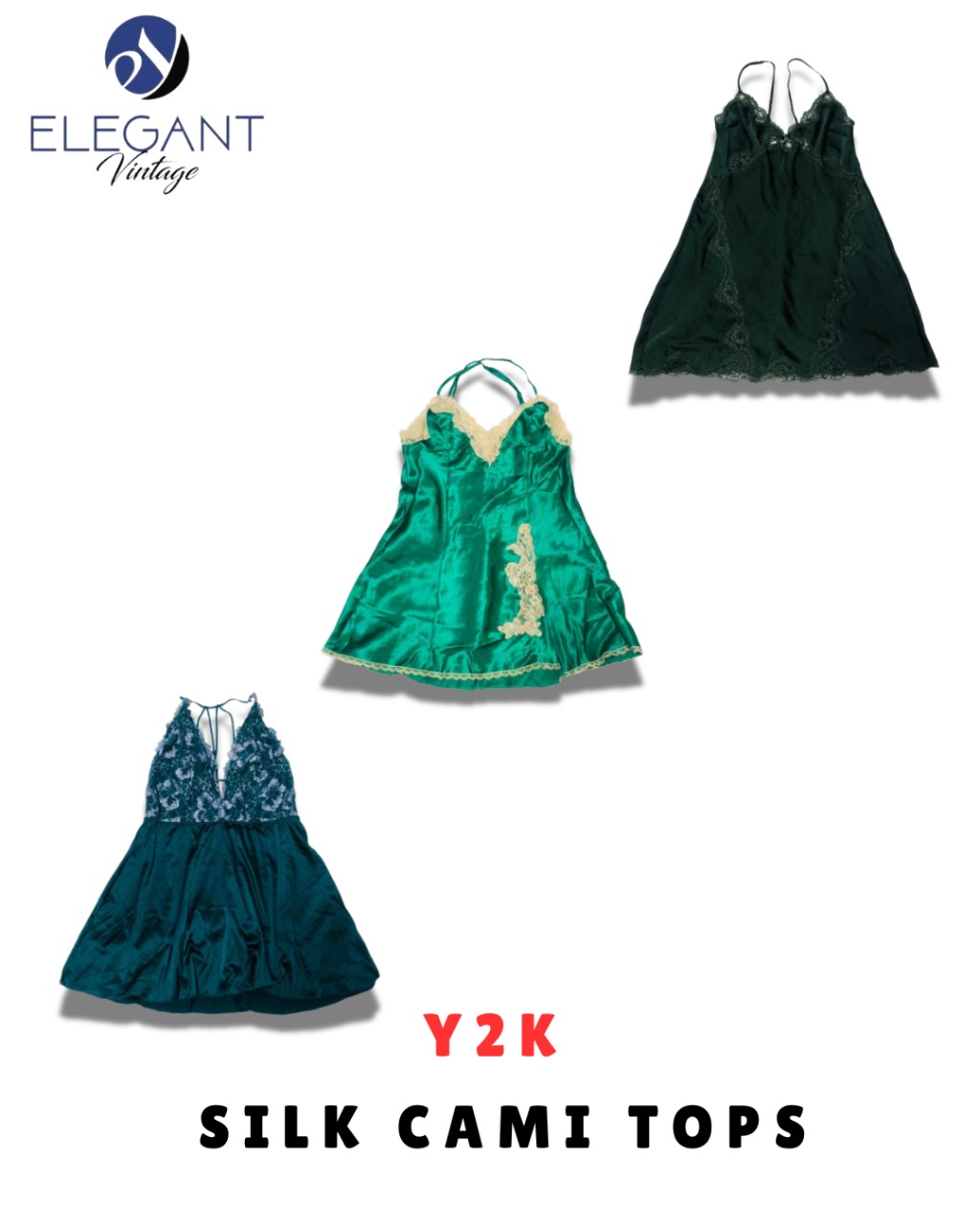 Y2K Silk Cami Tops - EV1627