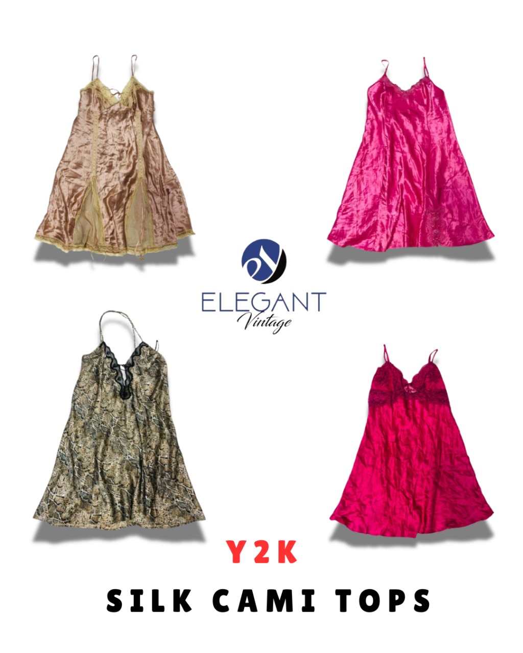 Y2K Silk Cami Tops - EV1629