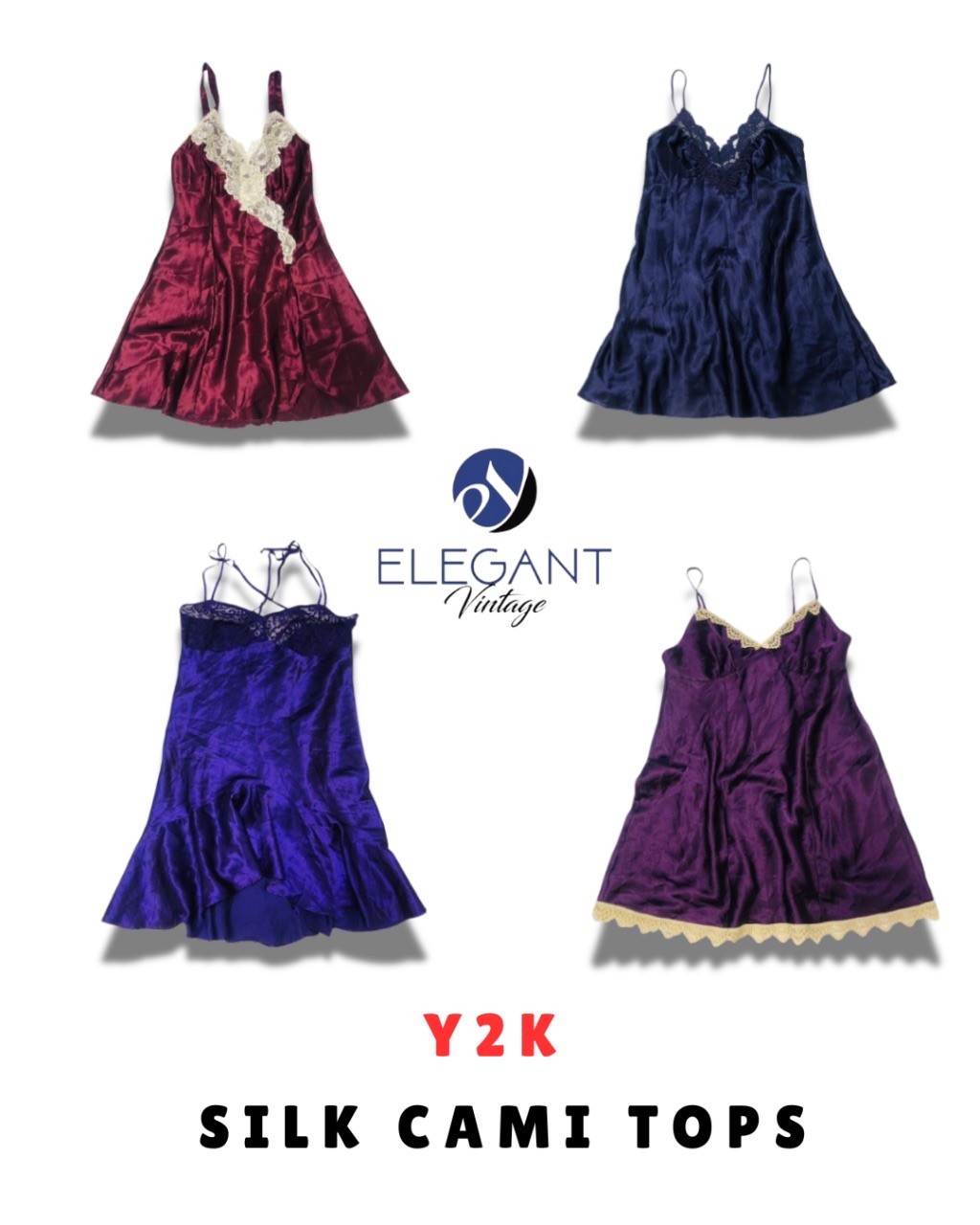 Y2K Silk Cami Tops - EV1633