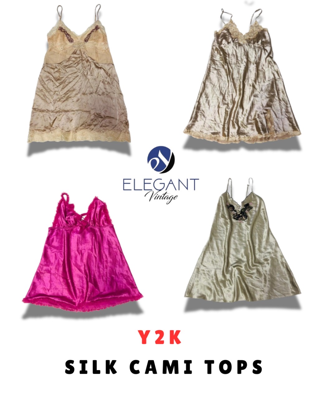 Y2K Silk Cami Tops - EV1634