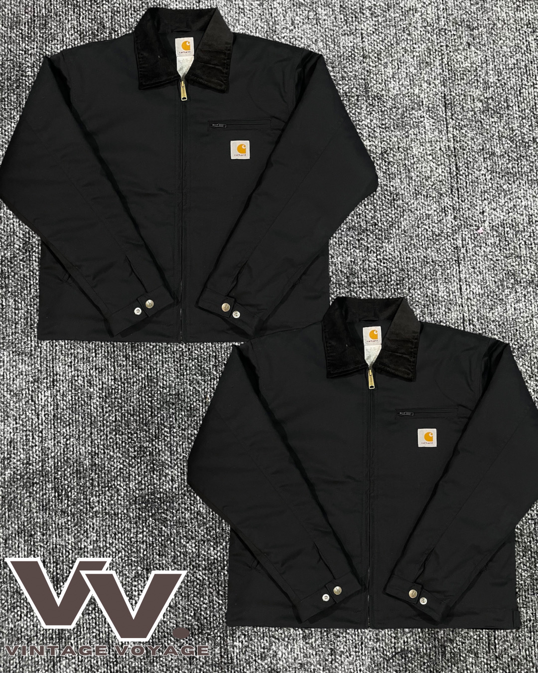 Carhartt umgearbeiteter Stil schwarze Farbtaste Detroit Jacken #2912