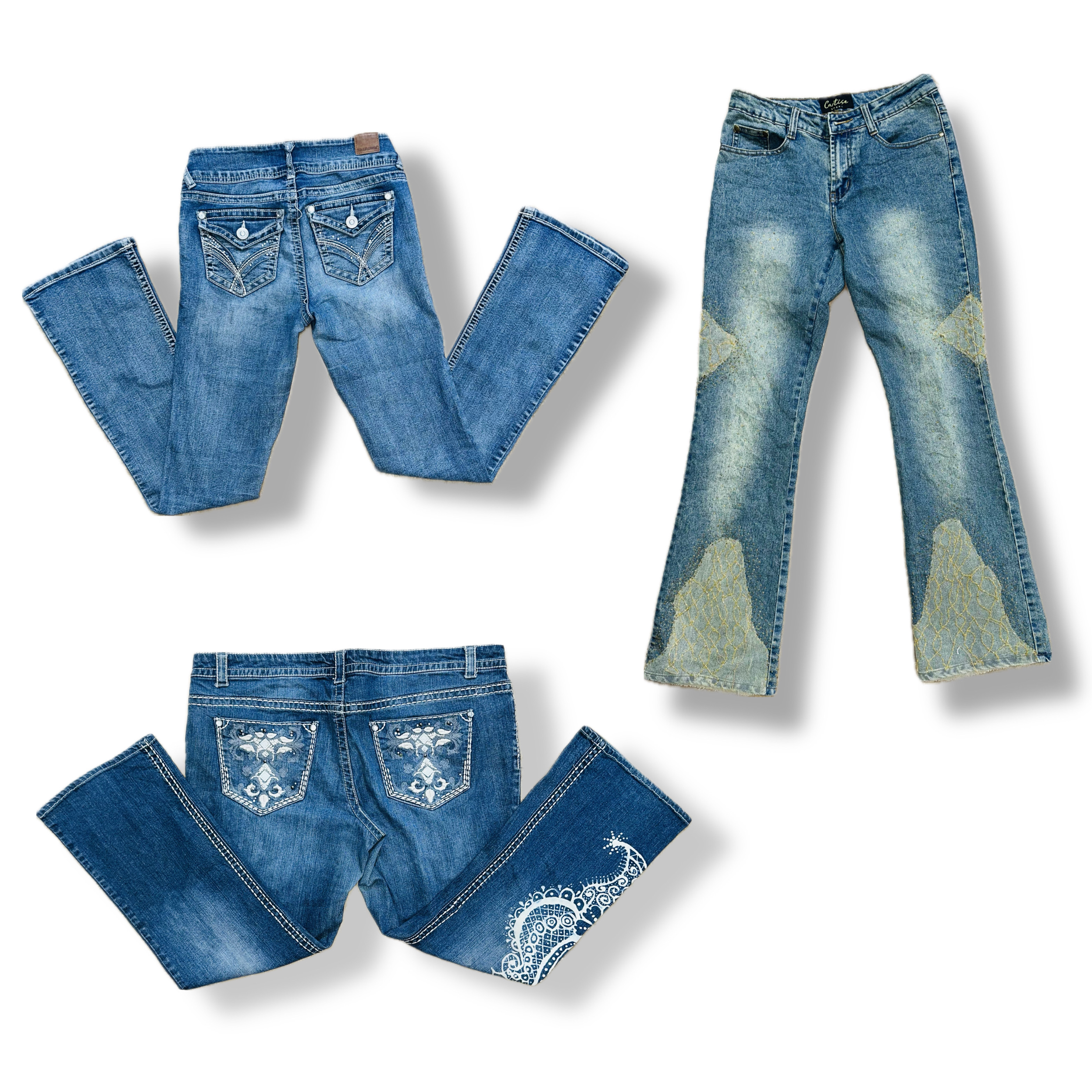 Y2K flared mix  jeans