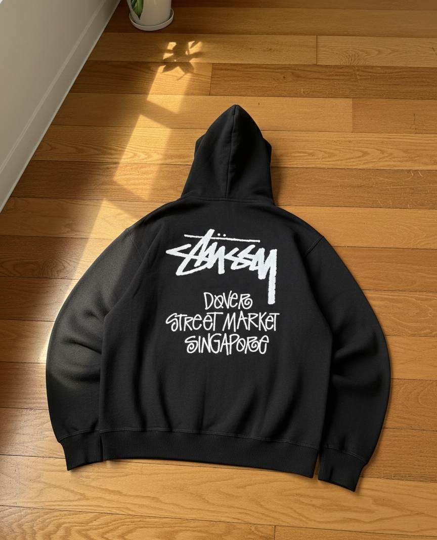 Stussy Singapore rework style pullover hoodies