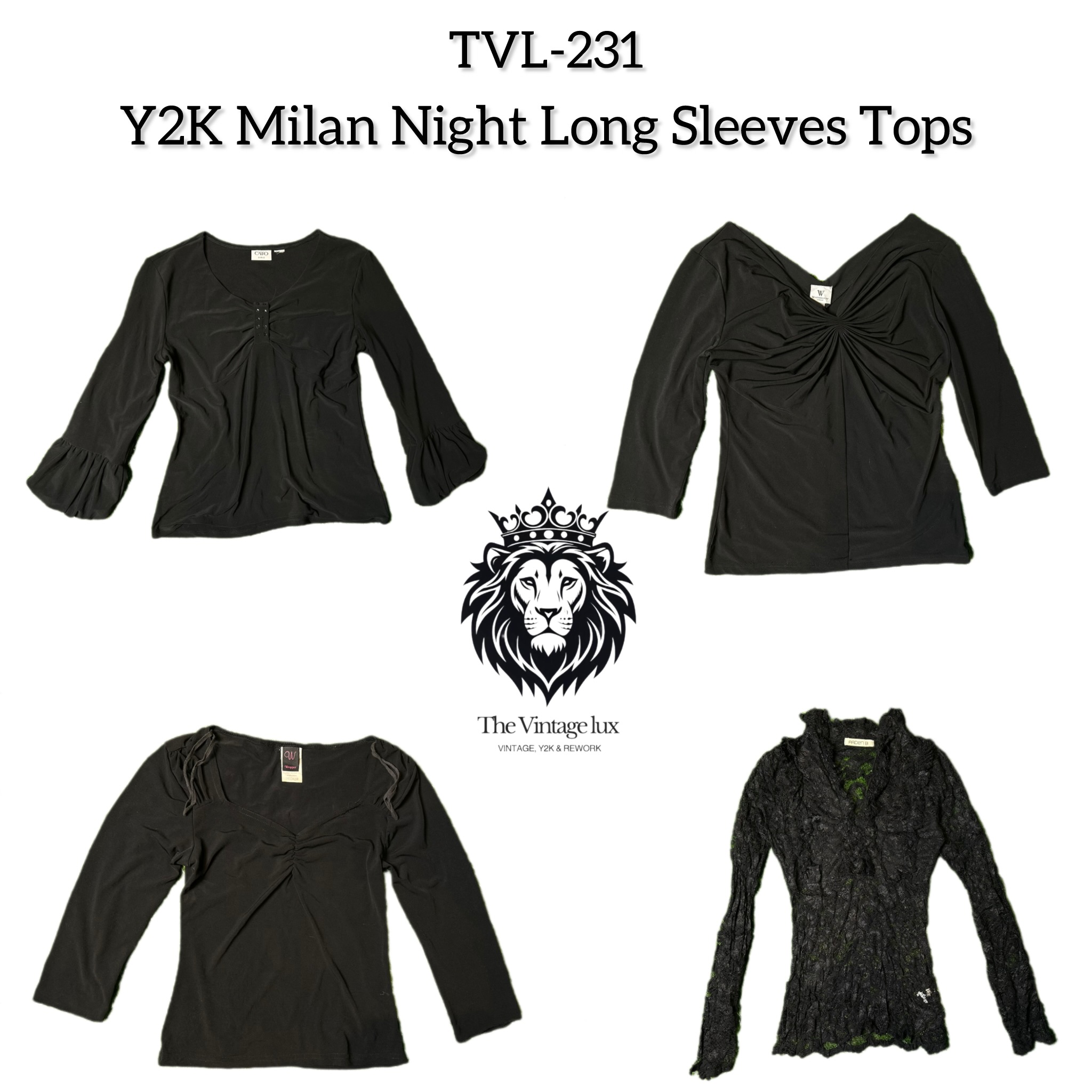 Y2K Milan Night Long Sleeves Tops (TVL-231)