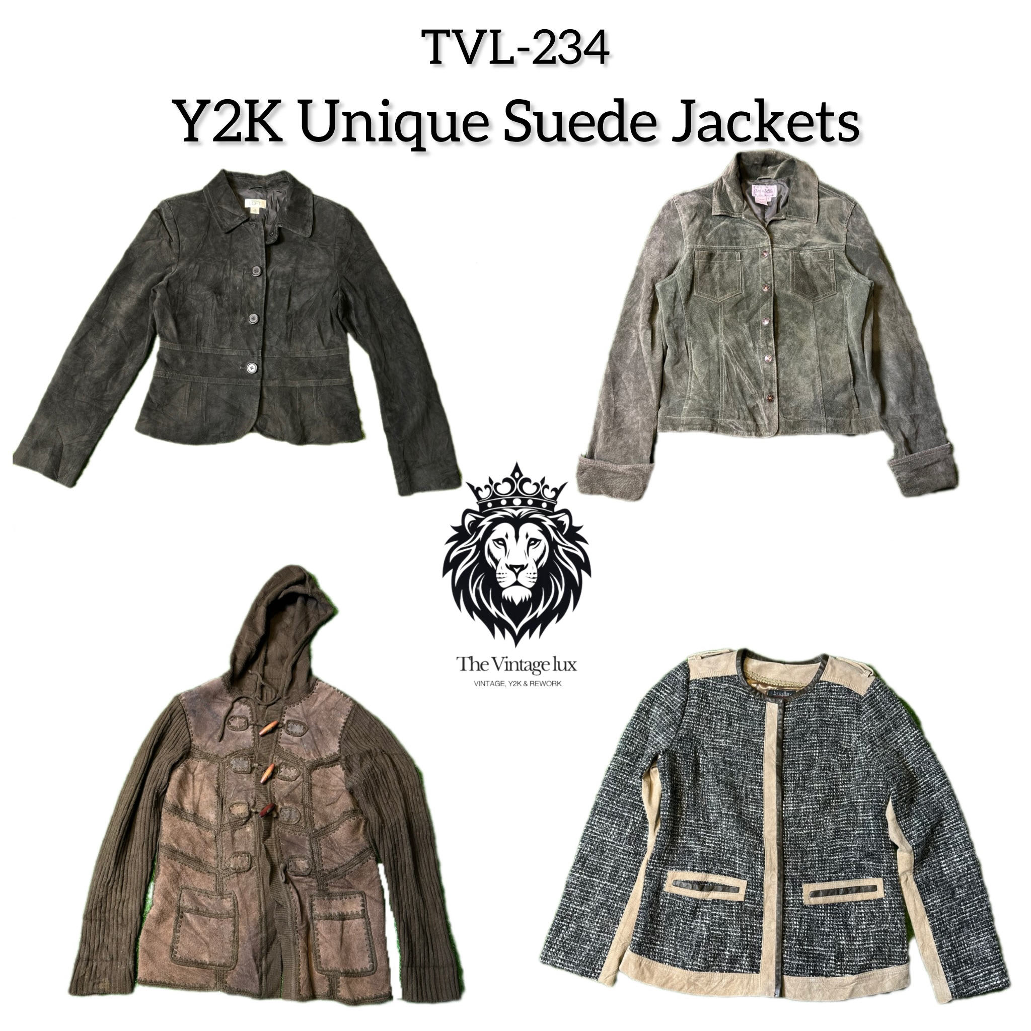 Jaquetas de Camurça Únicas Y2k (TVL-234)