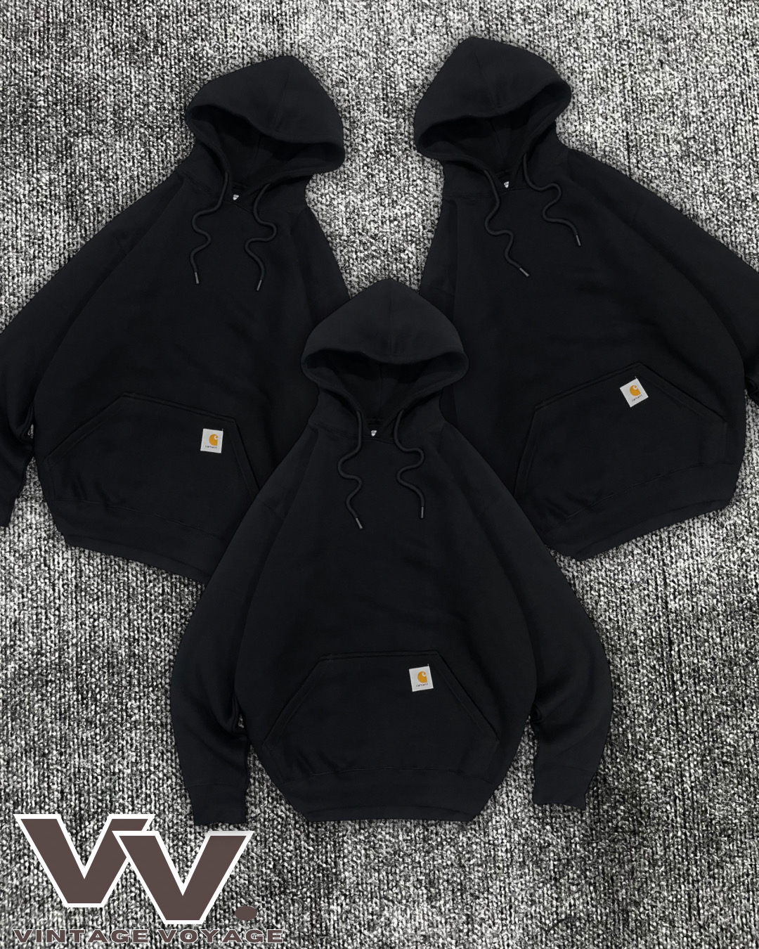 Carhartt überarbeitet Stil schwarze Pullover-Hoodies #3012