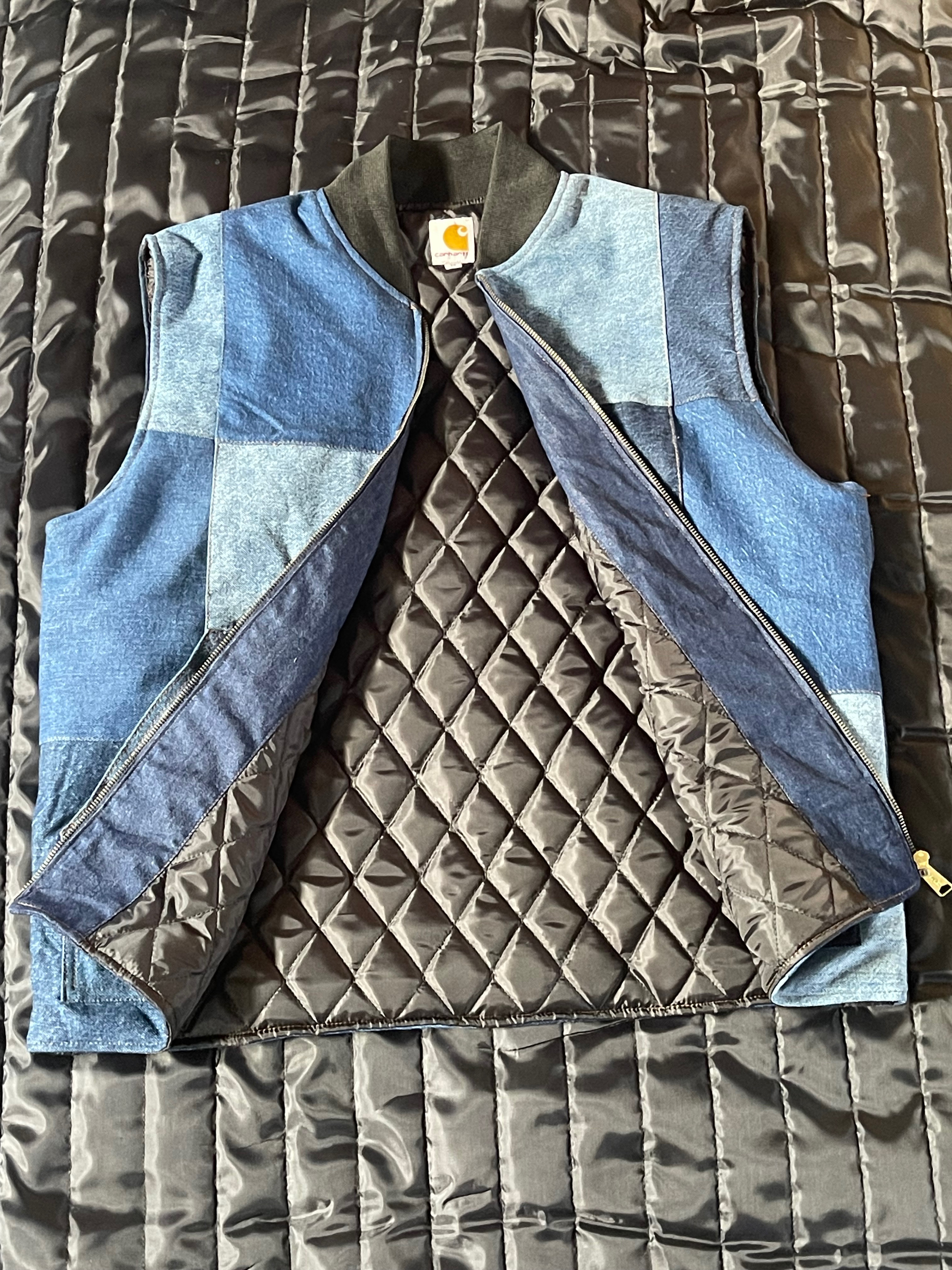 Carhartt rework style denim gilets