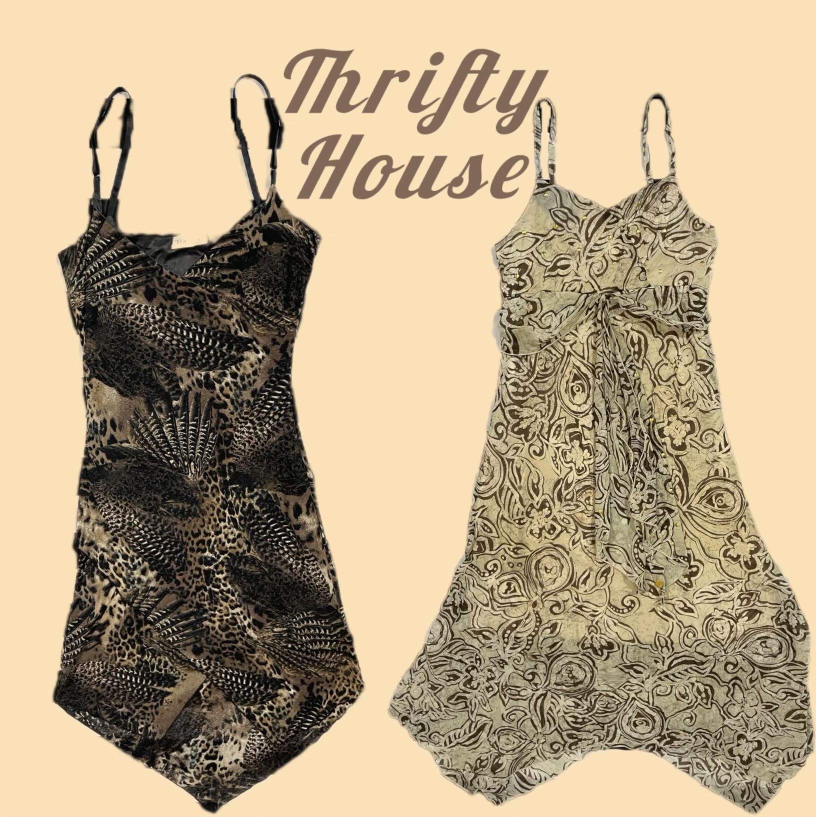 トレンドのアニマルプリントY2kドレス(TH/019)