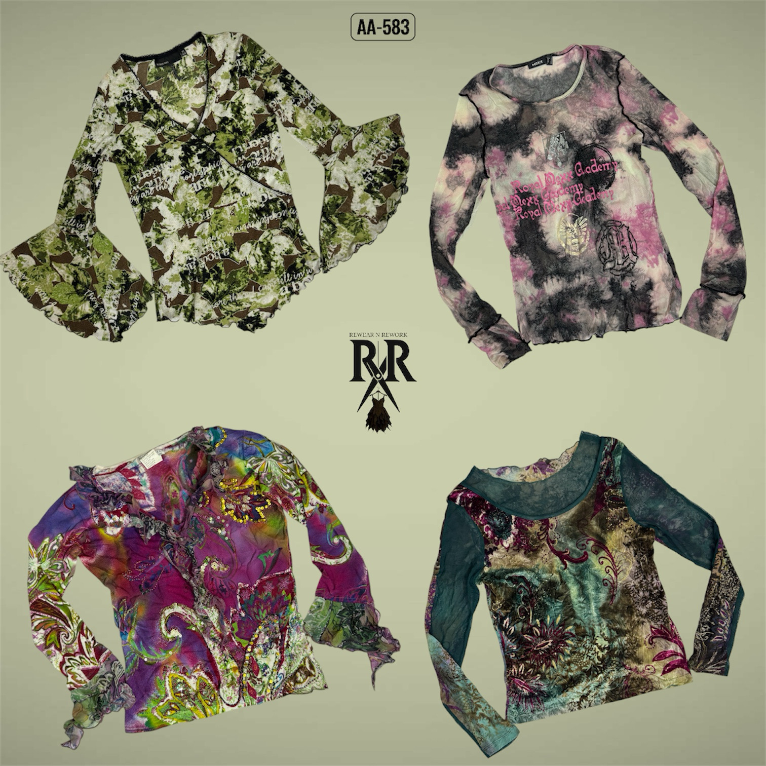 Y2K Pretty Grunge Mix Full Sleeve Tops (AA-583)