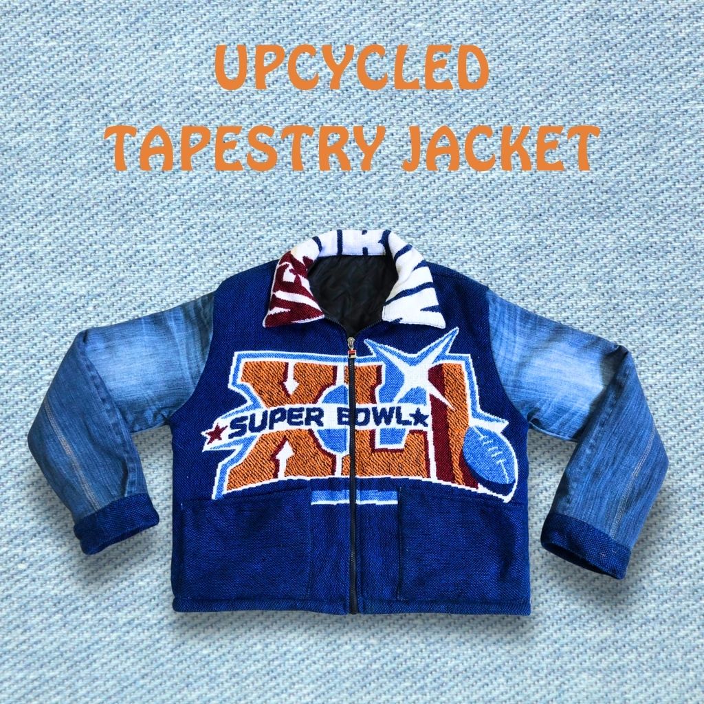 Giacca arazzo riciclata (maniche in denim) | MOQ 15 pezzi